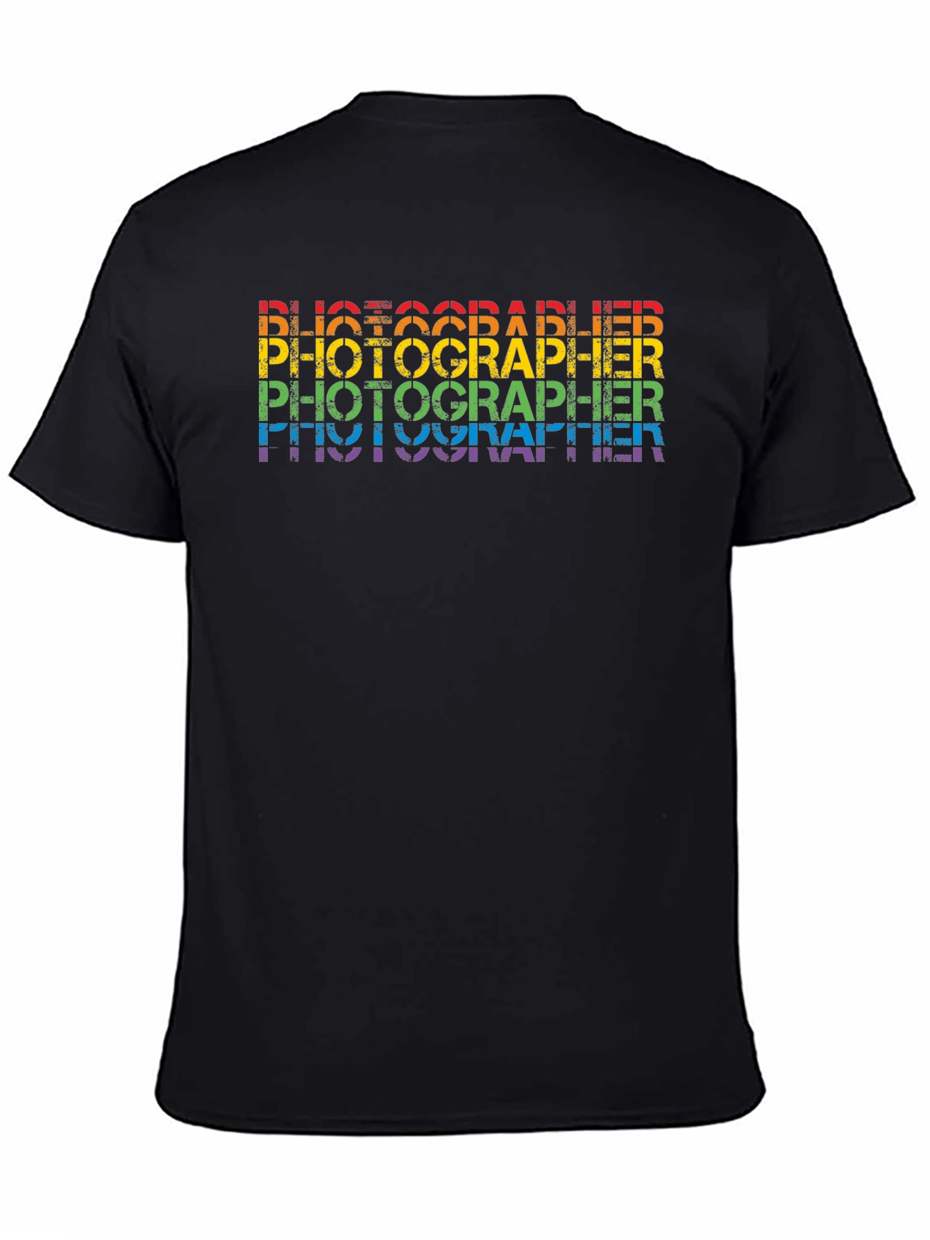 Black Photographer Pride Rainbow T-Shirt view 4