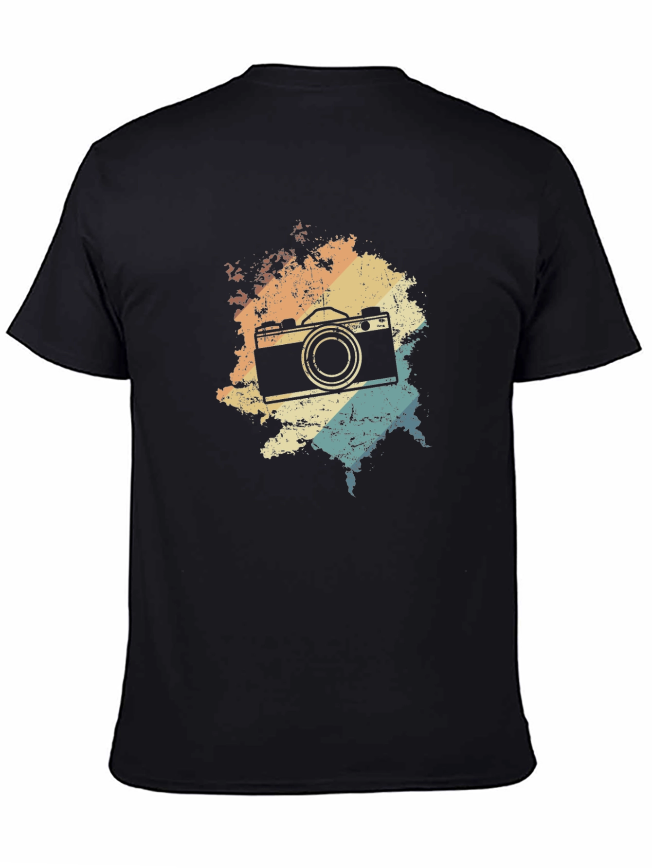 Black Retro Camera Graphic T-Shirt - Vintage Style view 4