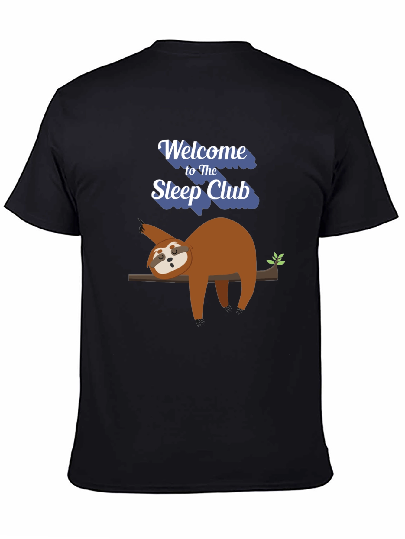 Black Sleep Club Sloth Graphic T-Shirt - Relaxed Fit view 4