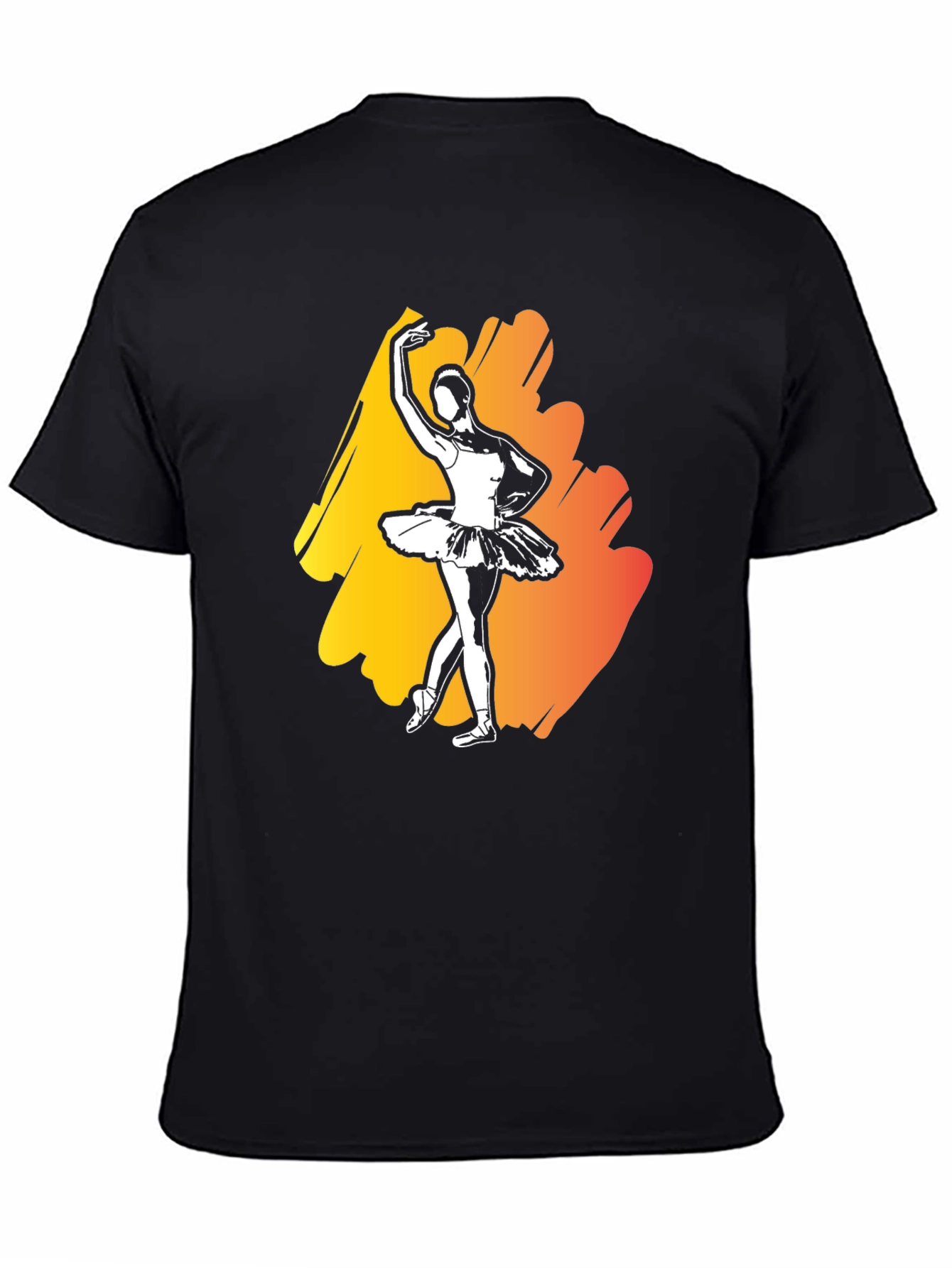 Black Ballerina Graphic Tee - Men's Black T-Shirt view 4