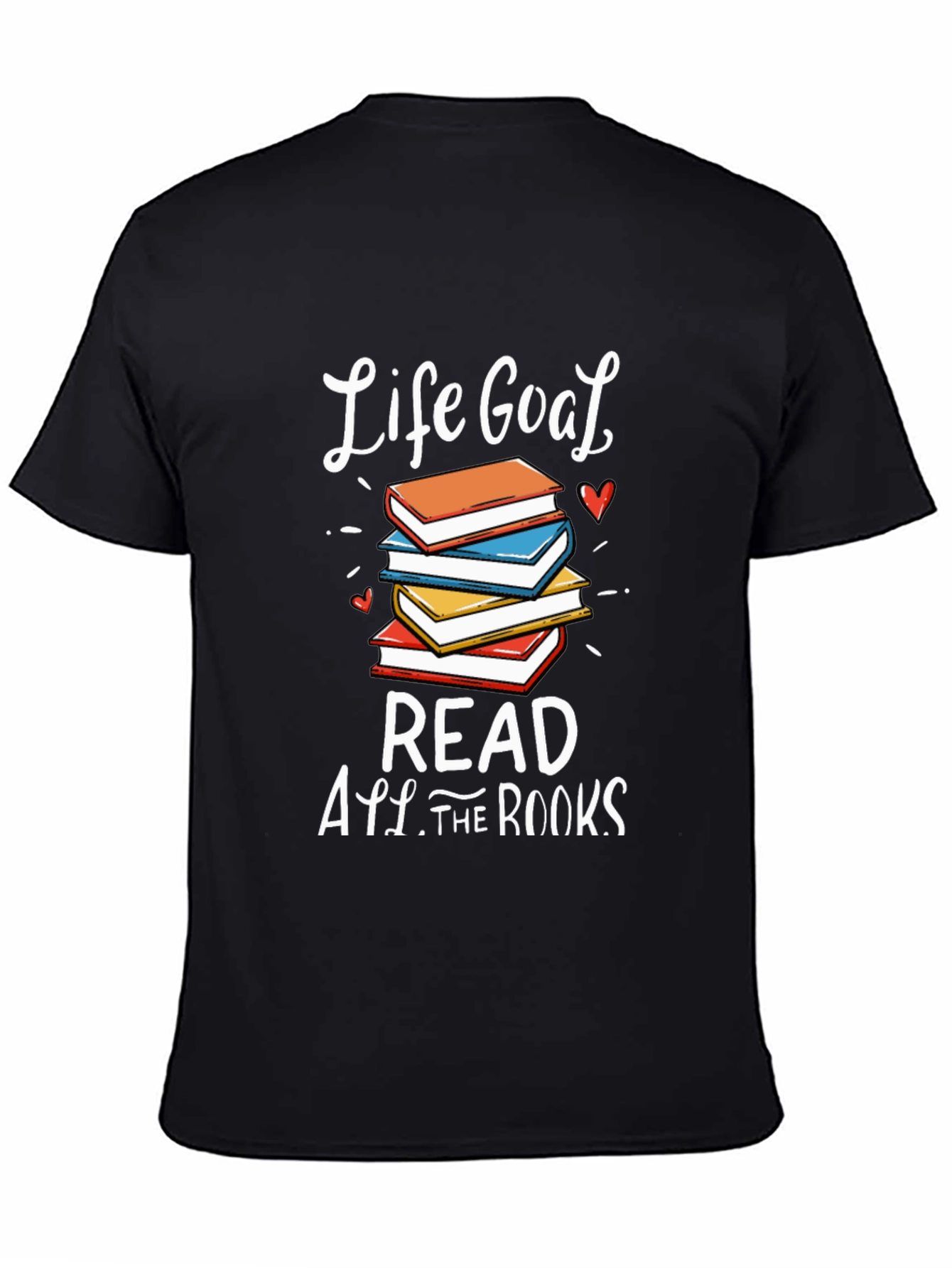 Black Life Goal Read All The Books T-Shirt view 4