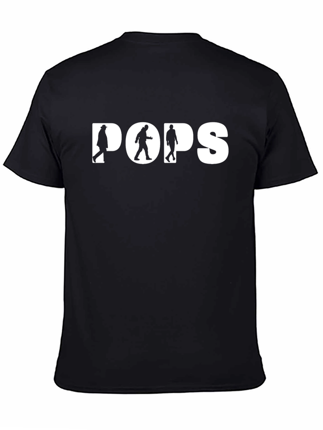 Black POPS Silhouette Graphic Tee - Men's Black T-Shirt view 4