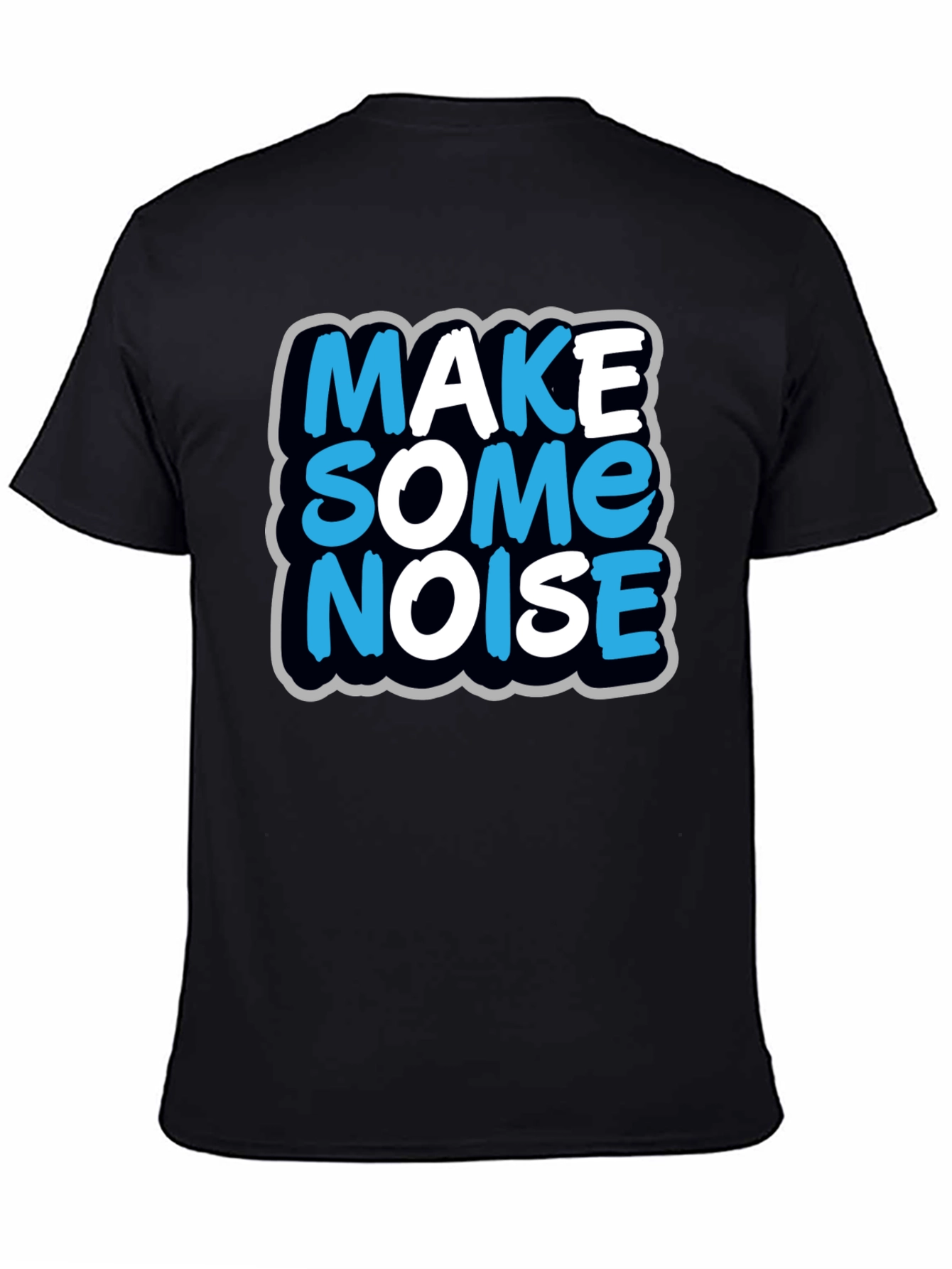 Black Make Some Noise T-Shirt - Black view 4