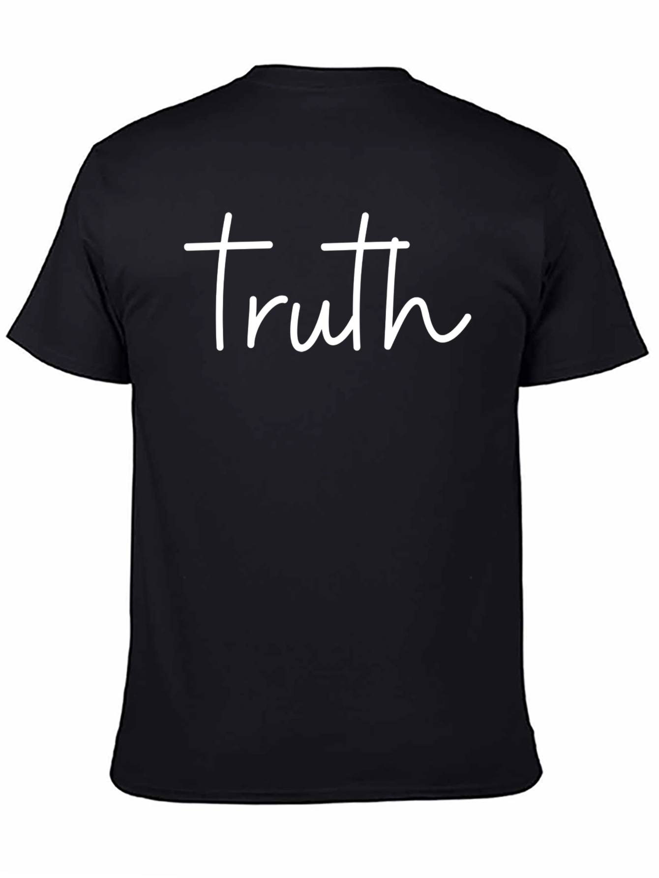 Black Truth T-Shirt - Classic Crew Neck view 4