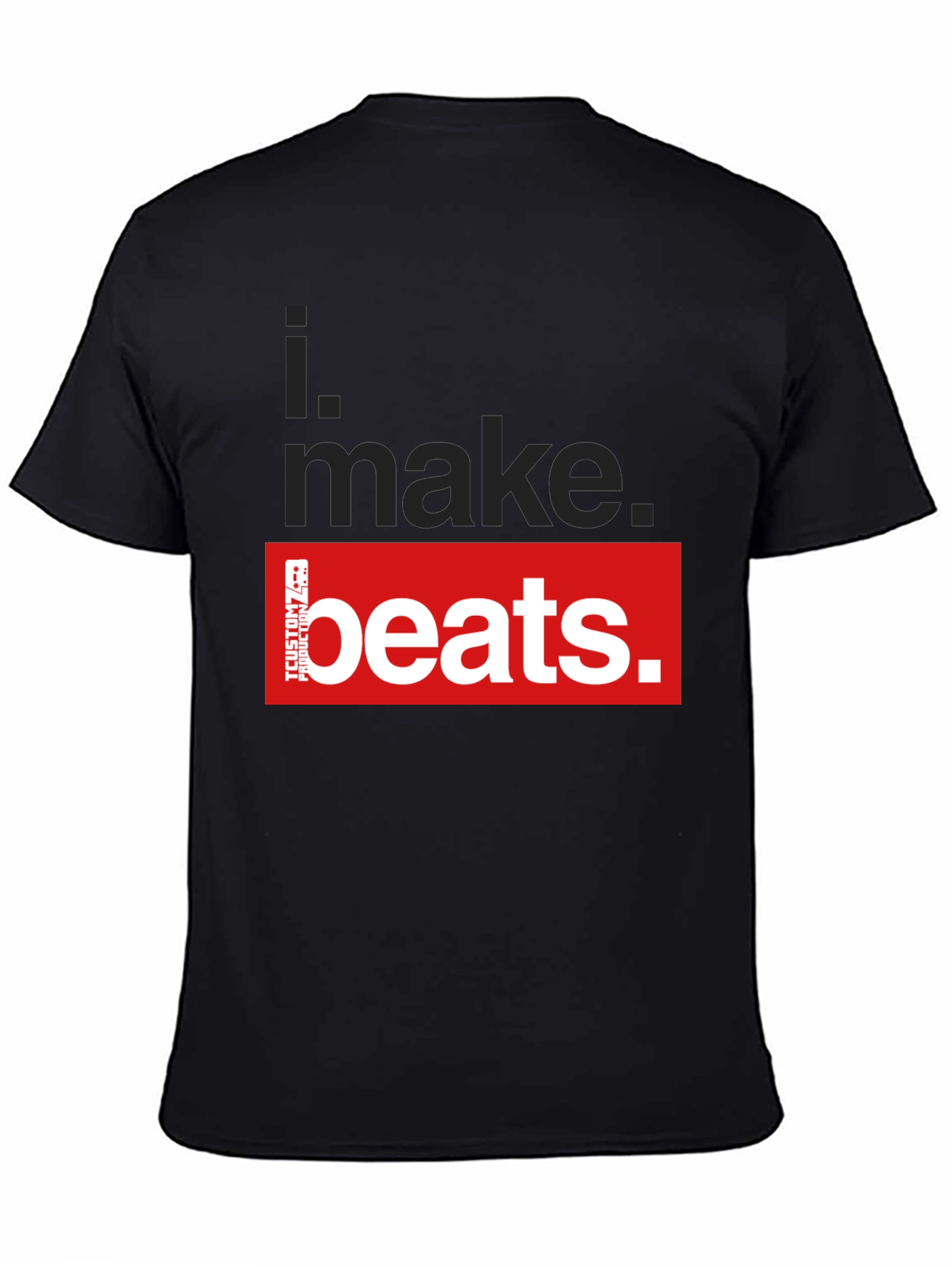 Black I Make Beats Graphic T-Shirt - Black view 4