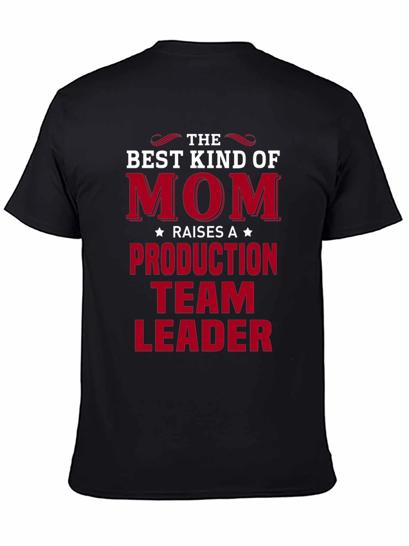 Black Production Team Leader Mom Graphic Tee view 4