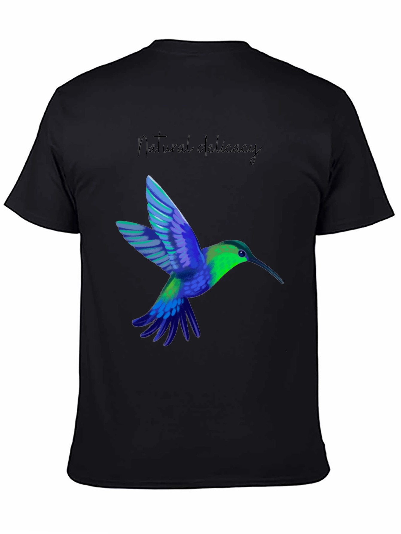 Black Hummingbird Graphic Tee - Natural Delicacy view 4