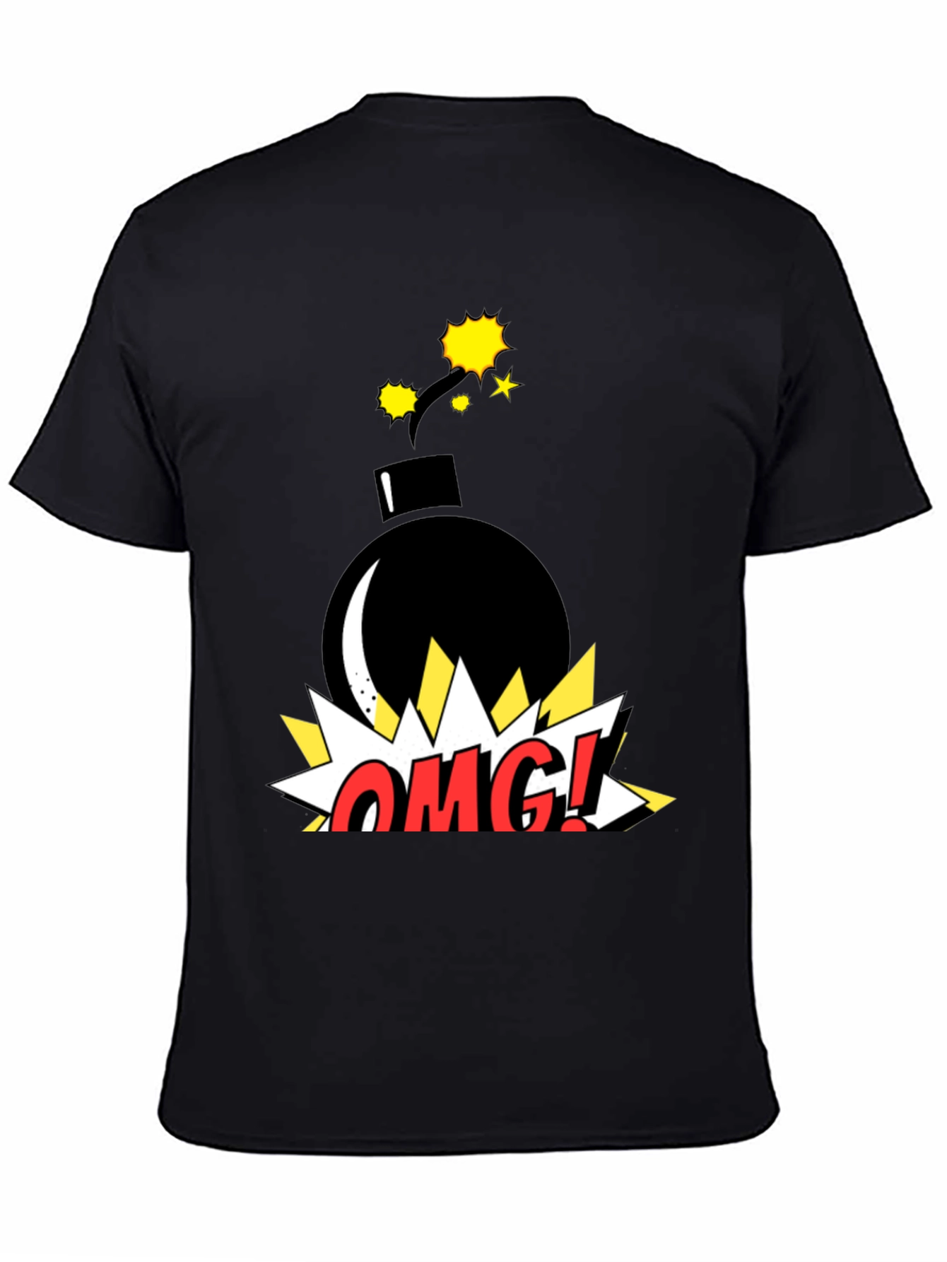 Black OMG! Graphic T-Shirt - Bomb Design view 4