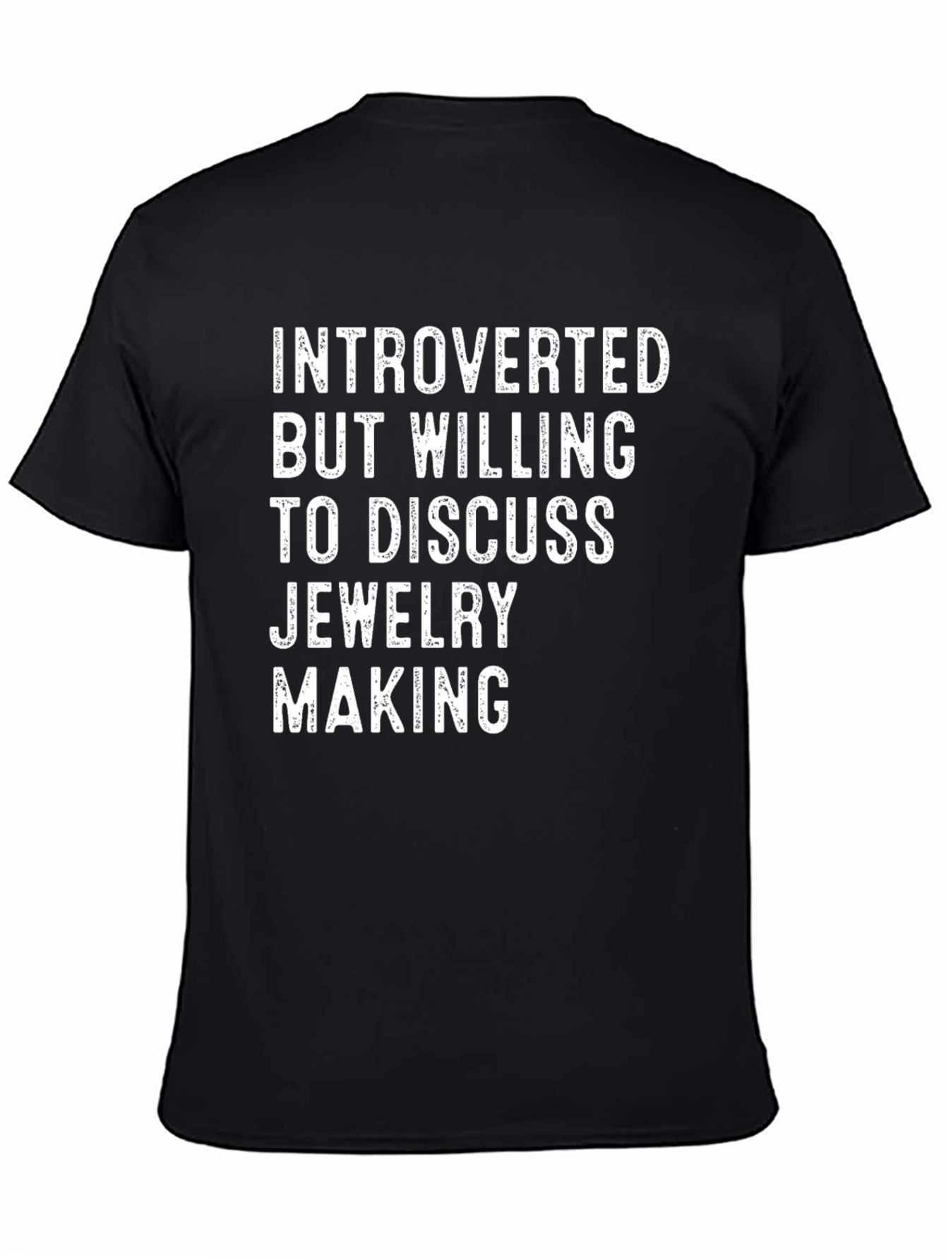 Black Introverted Jewelry Making T-Shirt view 4
