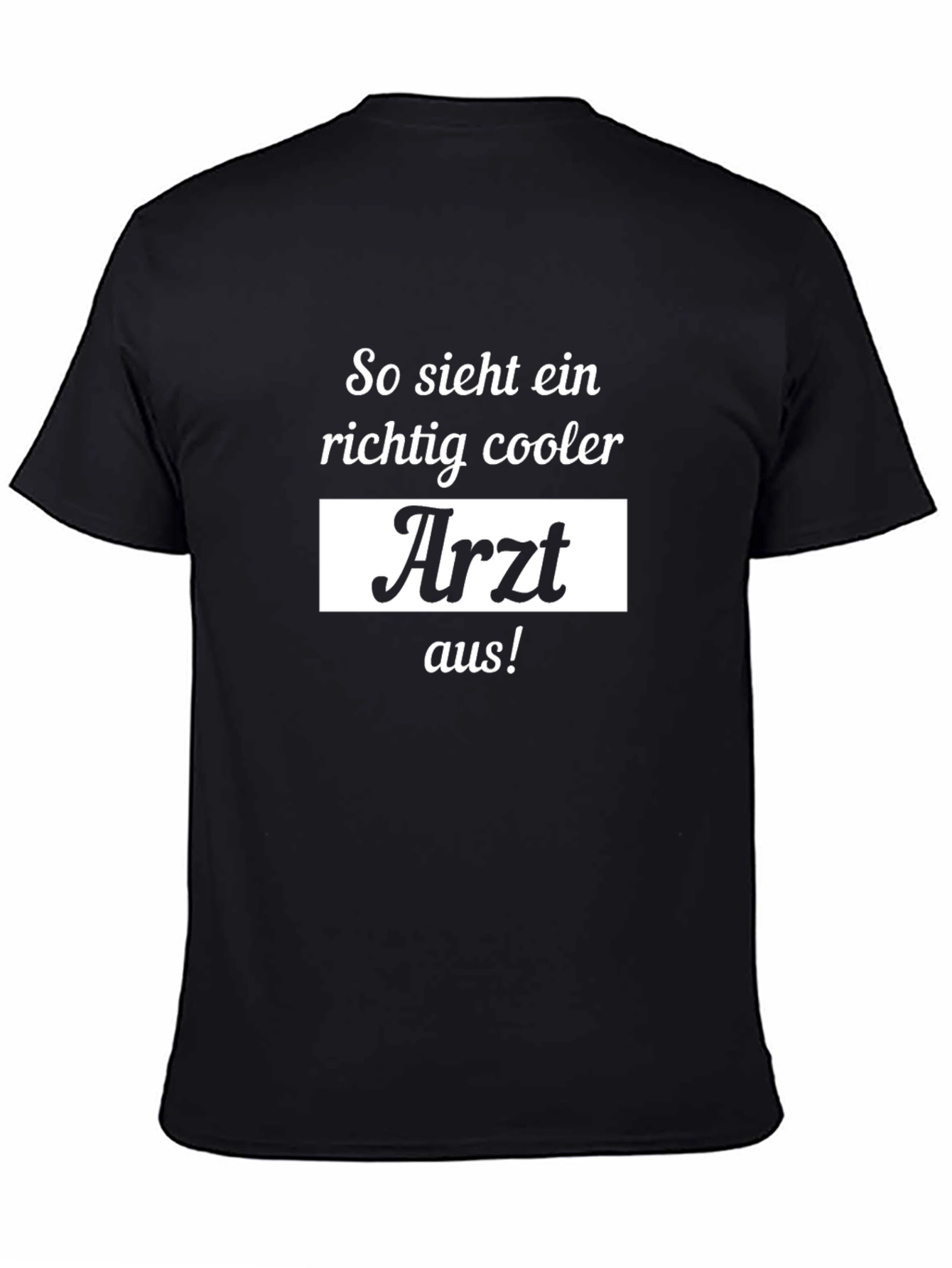 Black Cool Doctor T-Shirt - German Arzt view 4