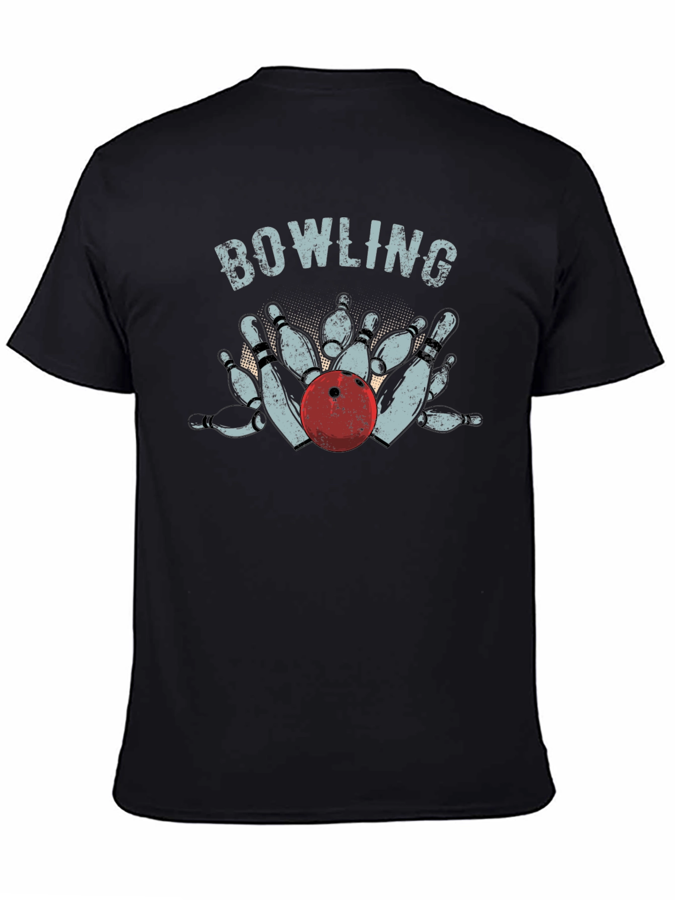 Black Bowling Strike Graphic Tee - Black view 4