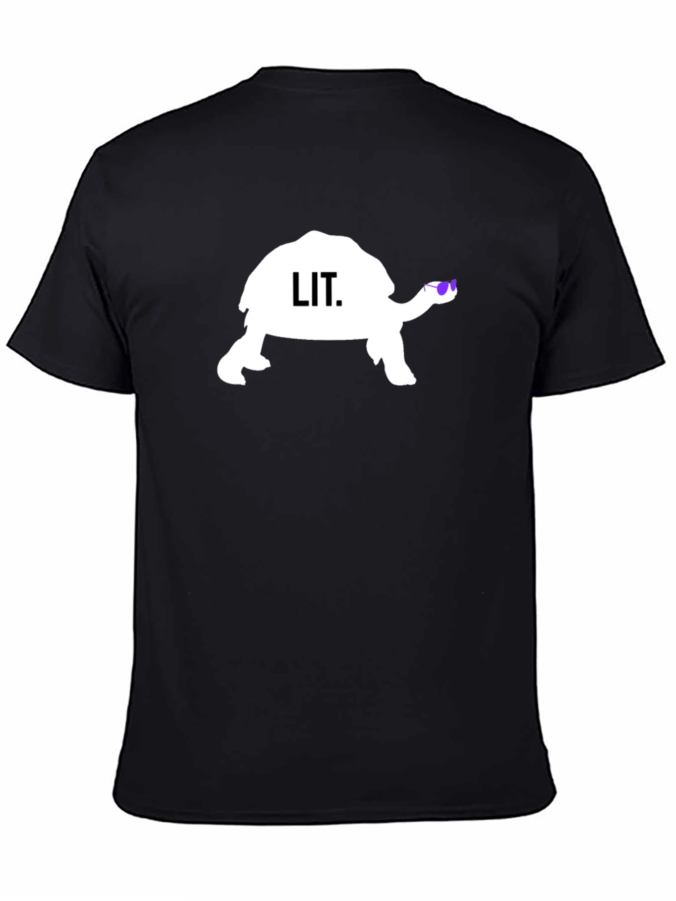Black Cool Turtle Lit T-Shirt - Black view 4