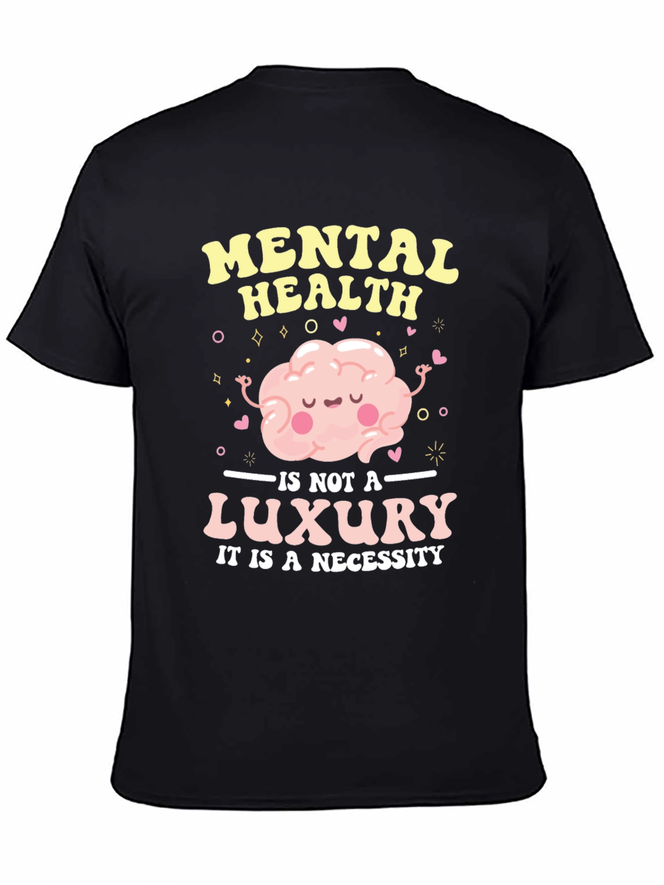 Black Mental Health Necessity Tee view 4