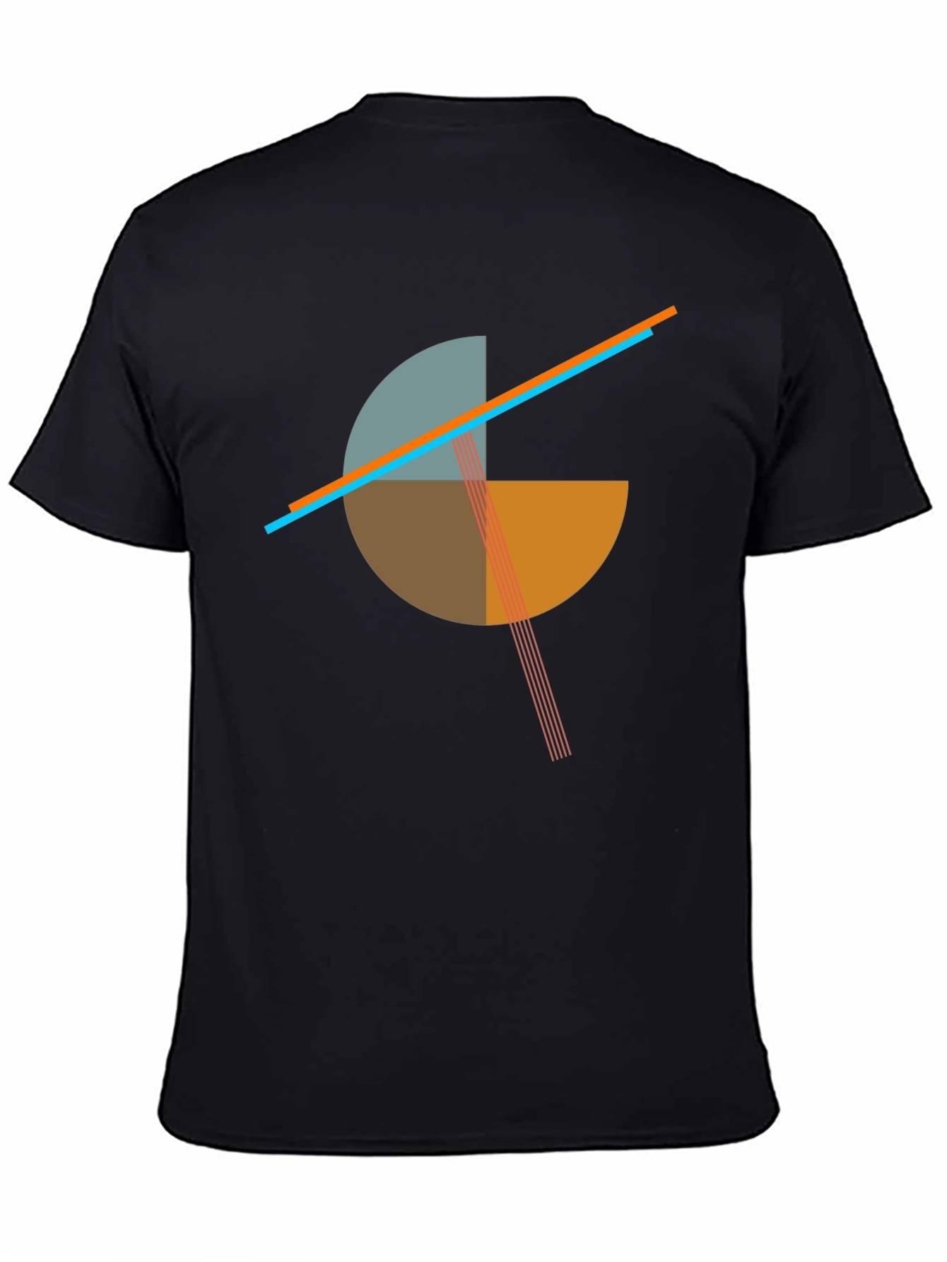 Abstract Graphic Black Tee - 4