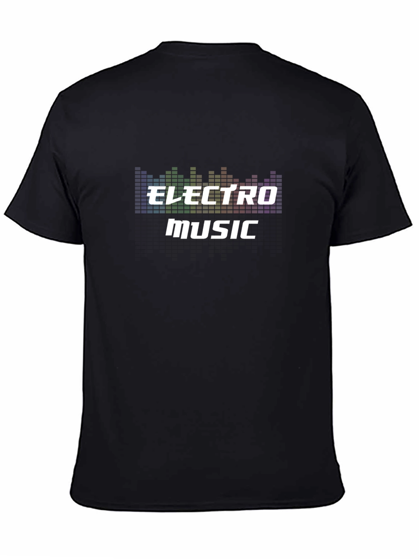 Black Electro Music Graphic Tee - Black view 4