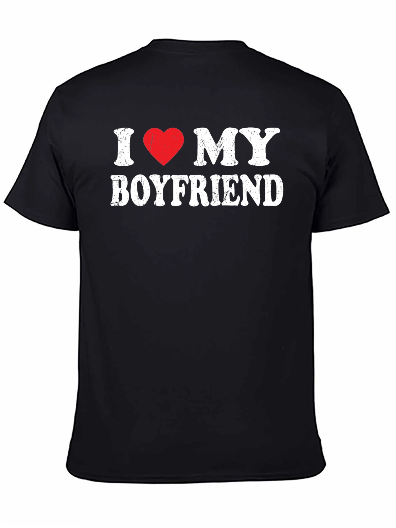 Black I Love My Boyfriend T-Shirt view 4