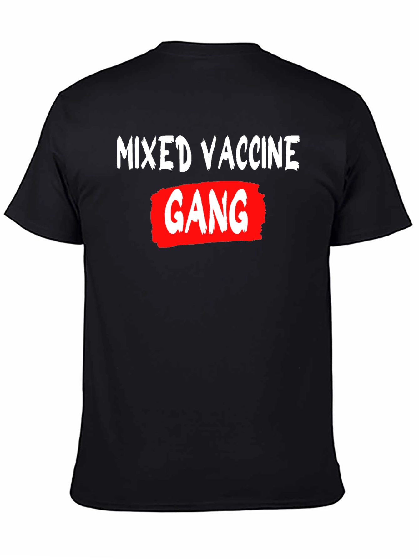 Black Mixed Vaccine Gang Graphic T-Shirt view 4