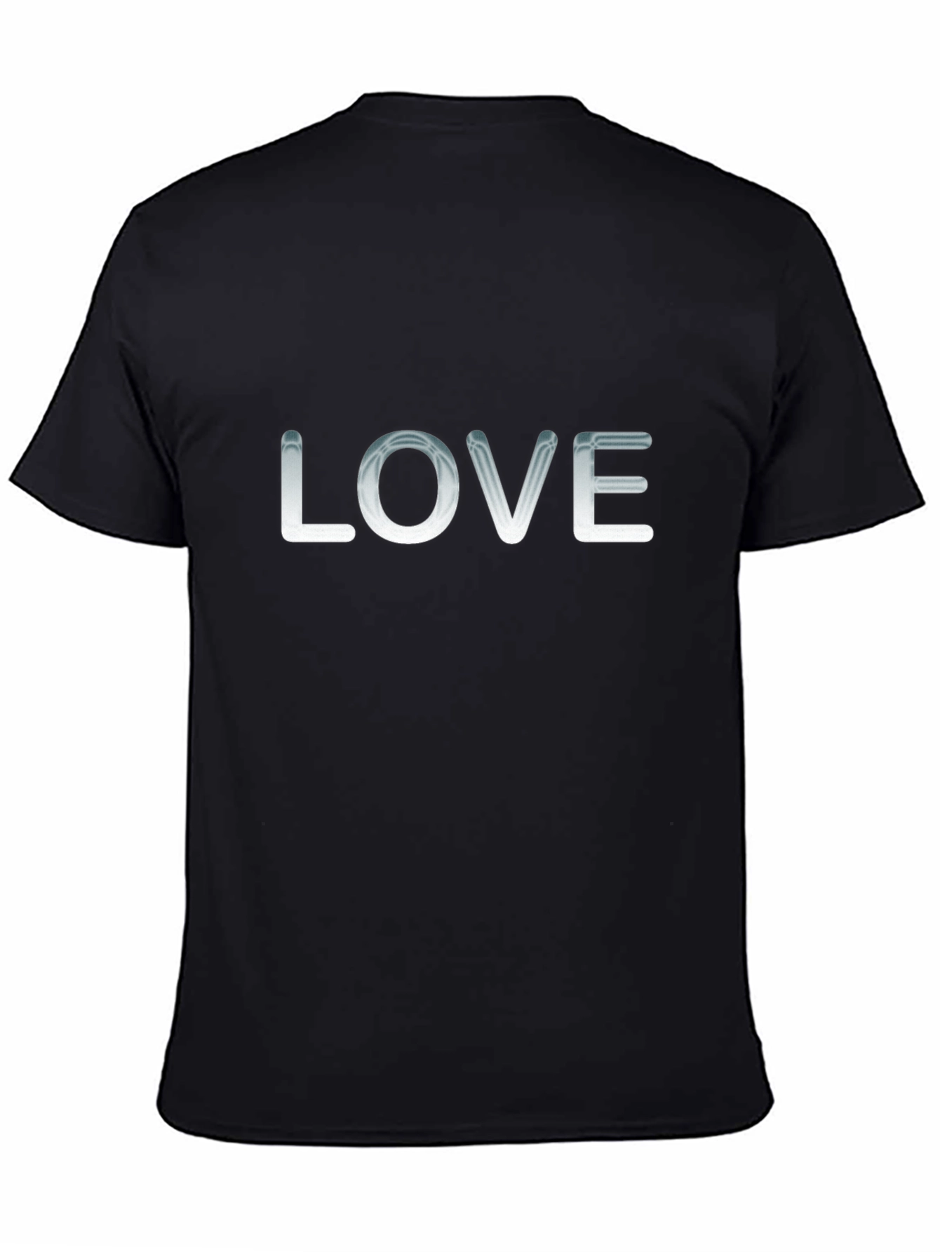 Black Love Graphic T-Shirt - Men's Black Tee view 4