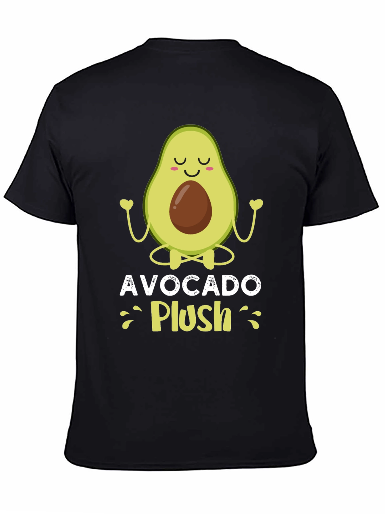 Black Avocado Plush T-Shirt - Yoga Style Tee view 4