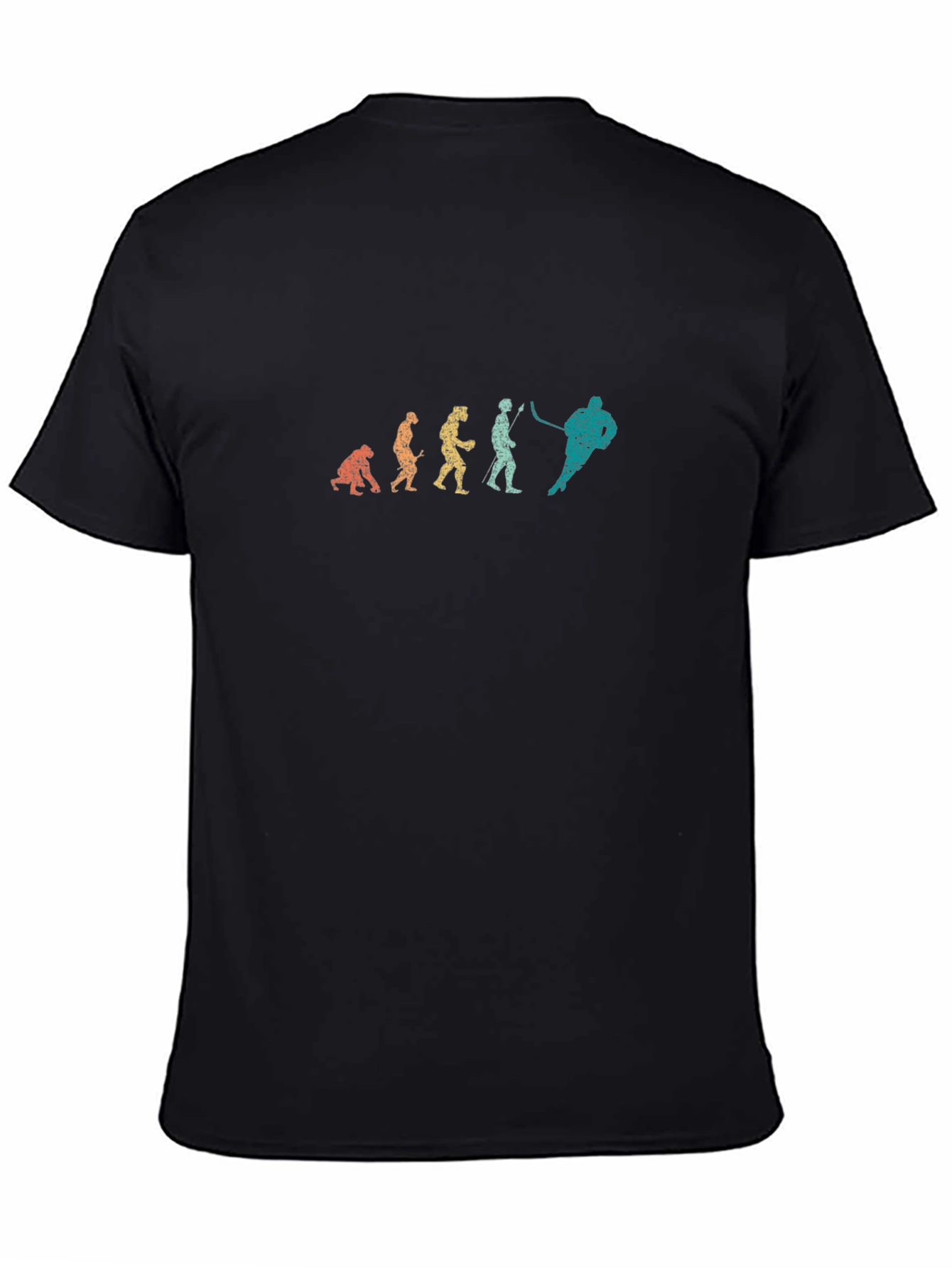 Black Evolution of Hockey Black T-Shirt view 4
