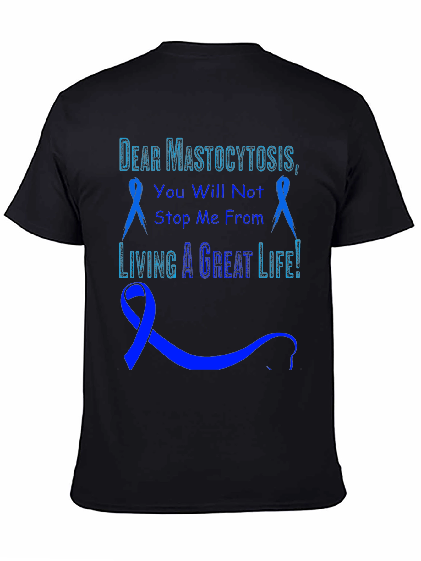 Black Mastocytosis Awareness T-Shirt view 4