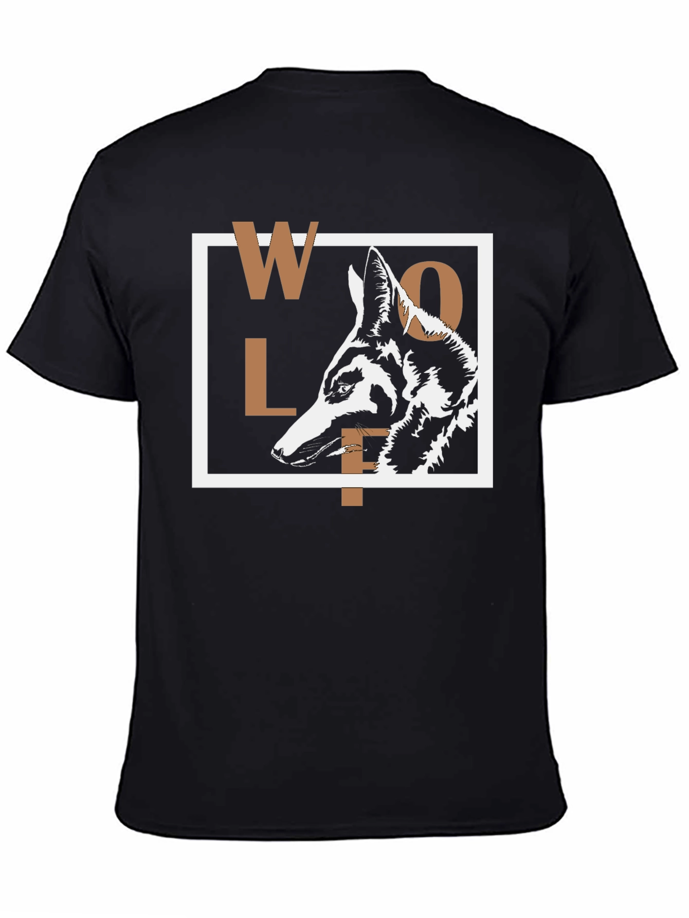Black Wolf Graphic Print T-Shirt - Modern Urban Style view 4