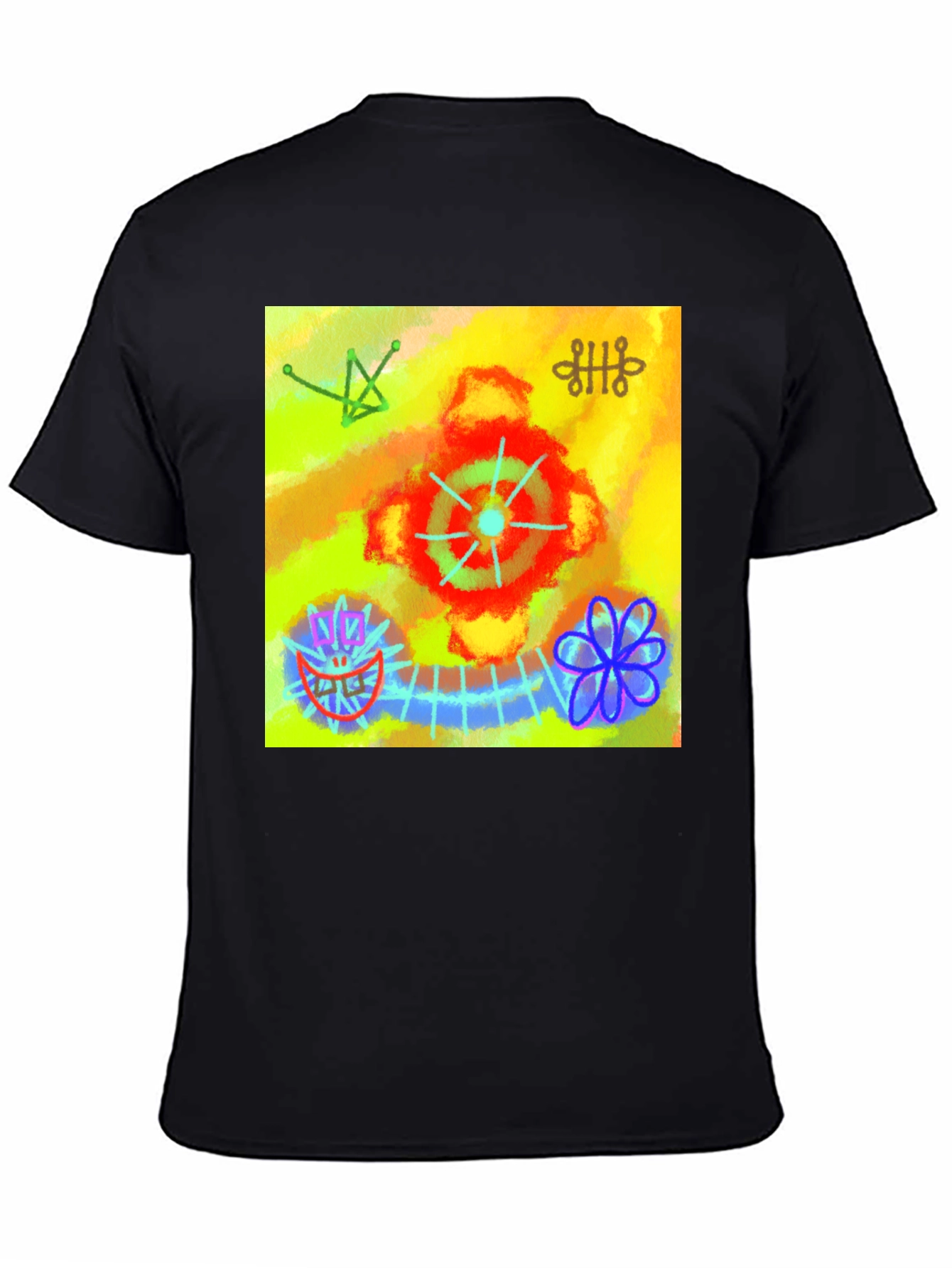 Black Abstract Art Graphic Tee - Unique Design view 4