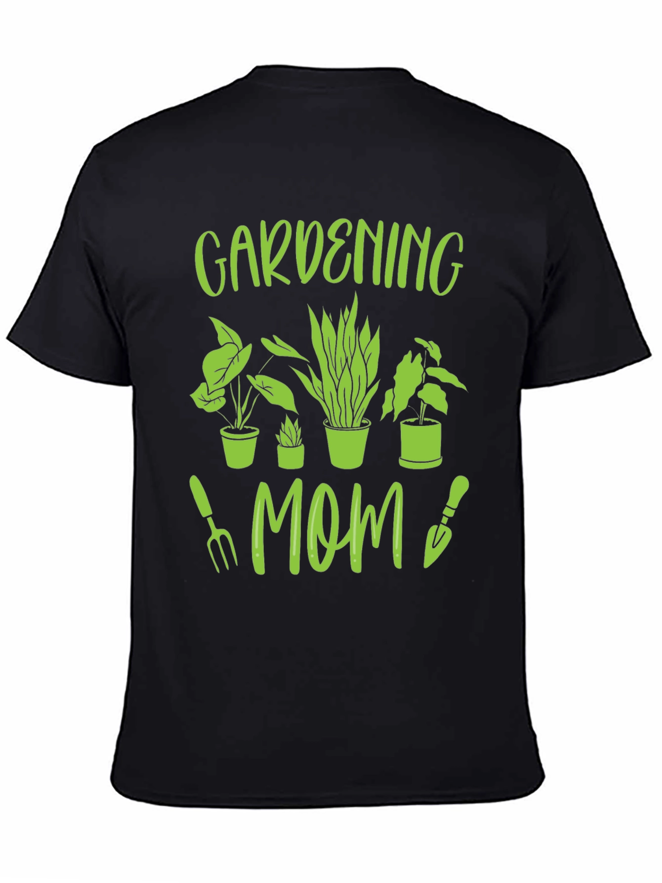 Black Gardening Mom T-Shirt - Plant Lover Apparel view 4