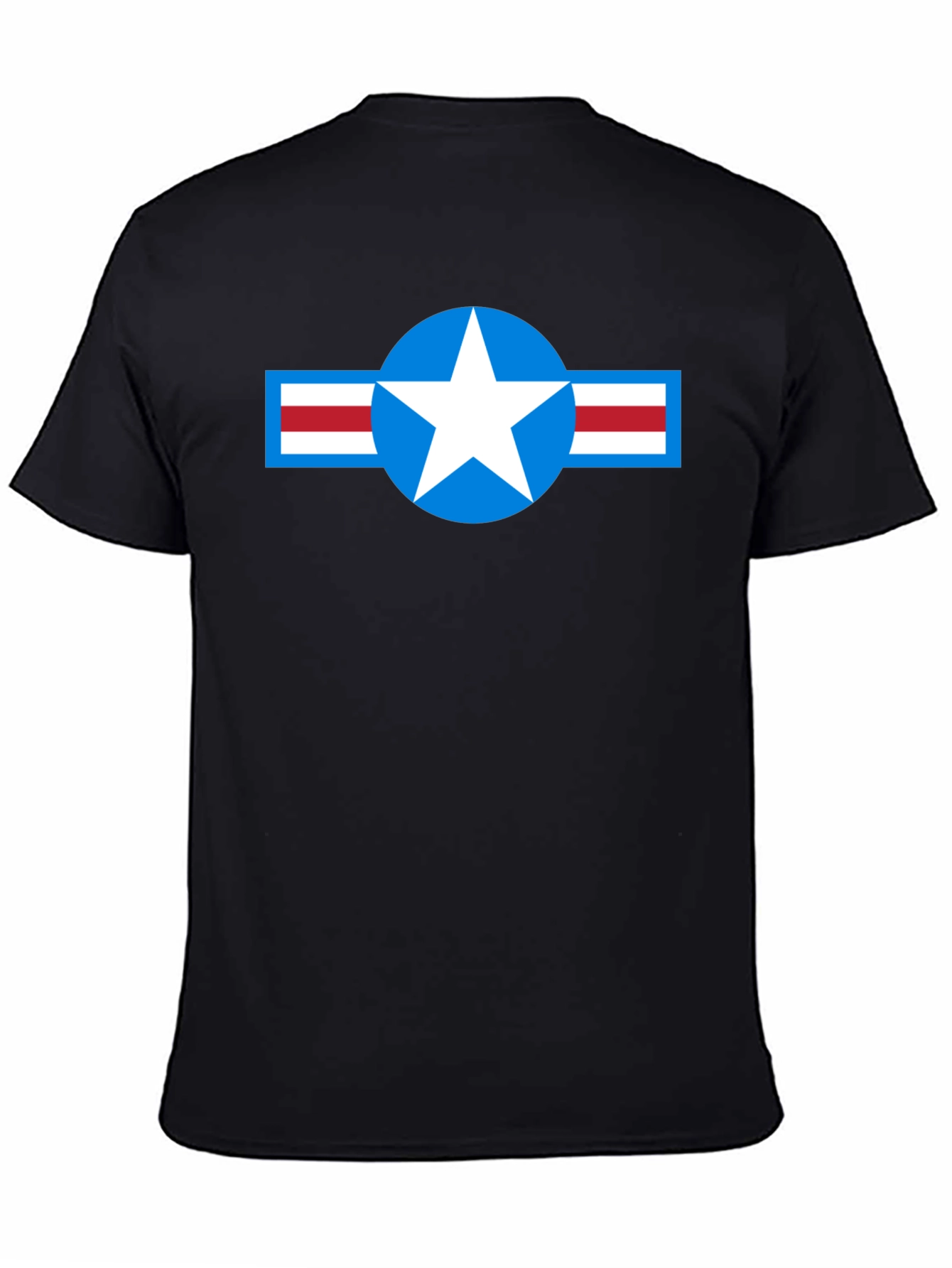 Black US Air Force Roundel Graphic Black T-Shirt view 4