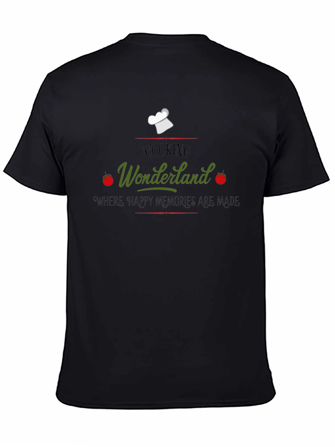 Black Cooking Wonderland Graphic Tee -  Unisex view 4