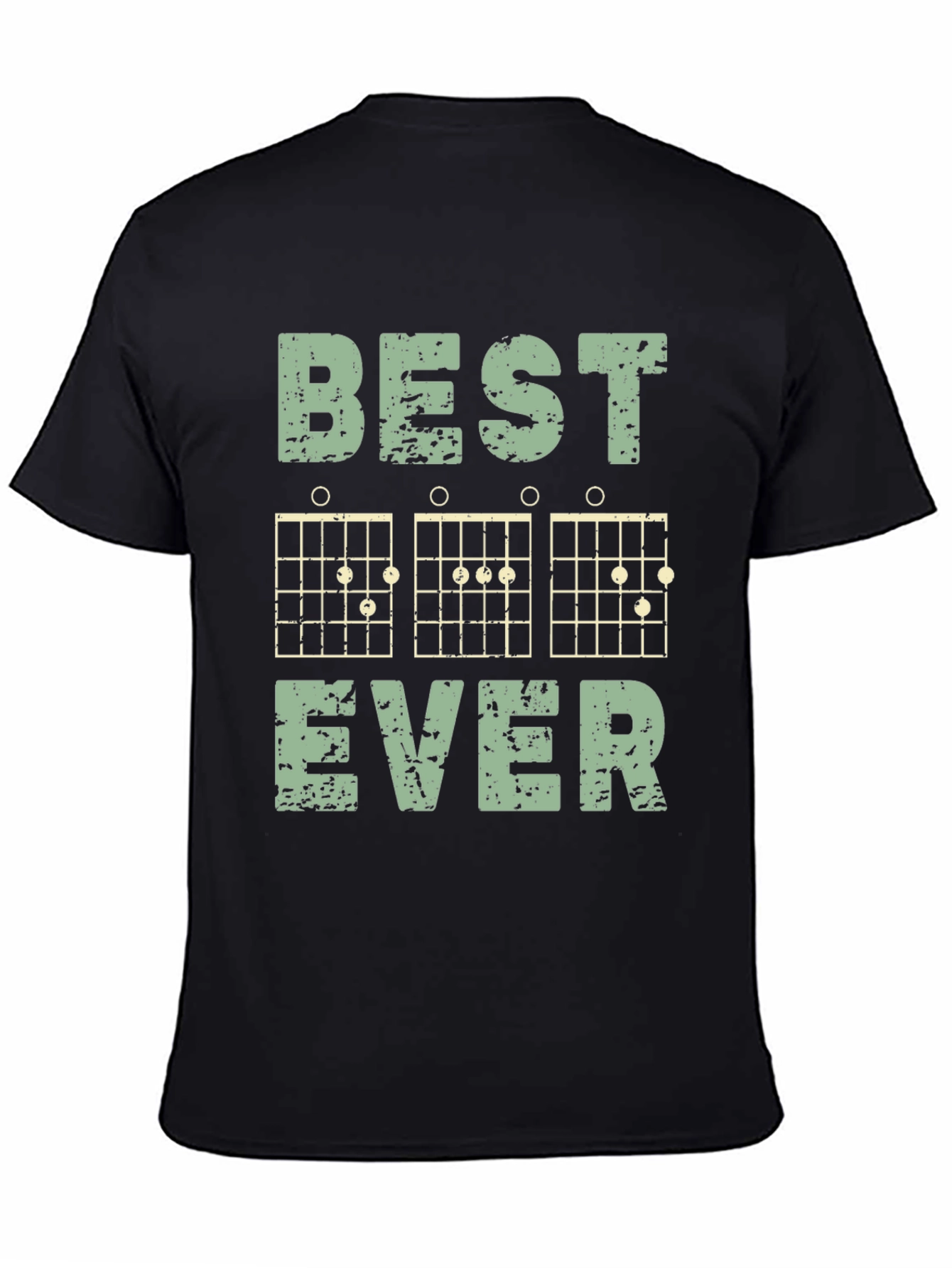 Black Best Guitar Chords Ever Men's T-Shirt view 4