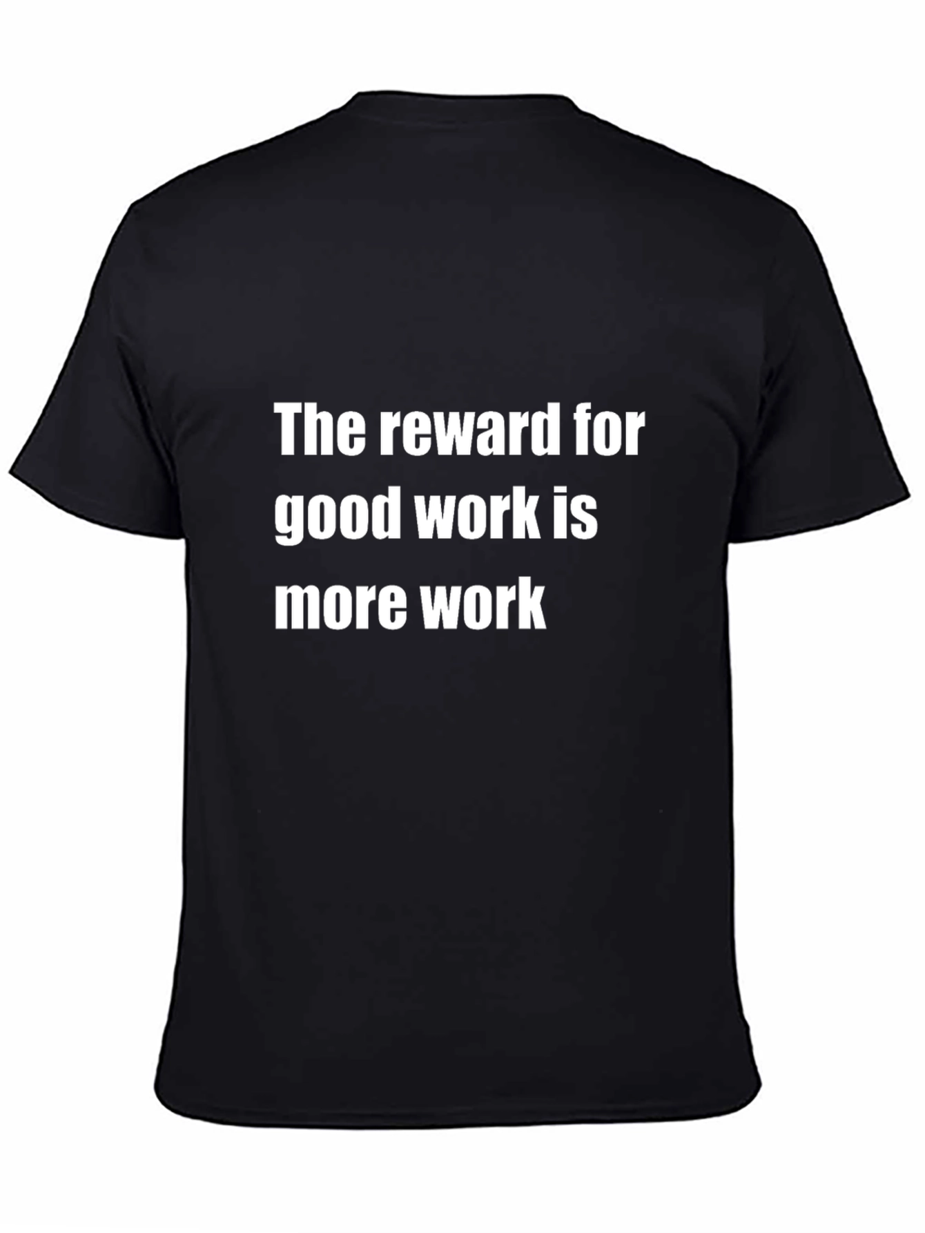 Black The Reward is More Work Black Graphic Tee view 4