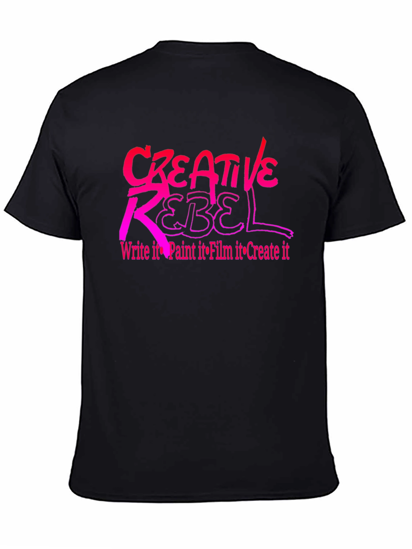 Black Creative Rebel Graphic Tee view 4