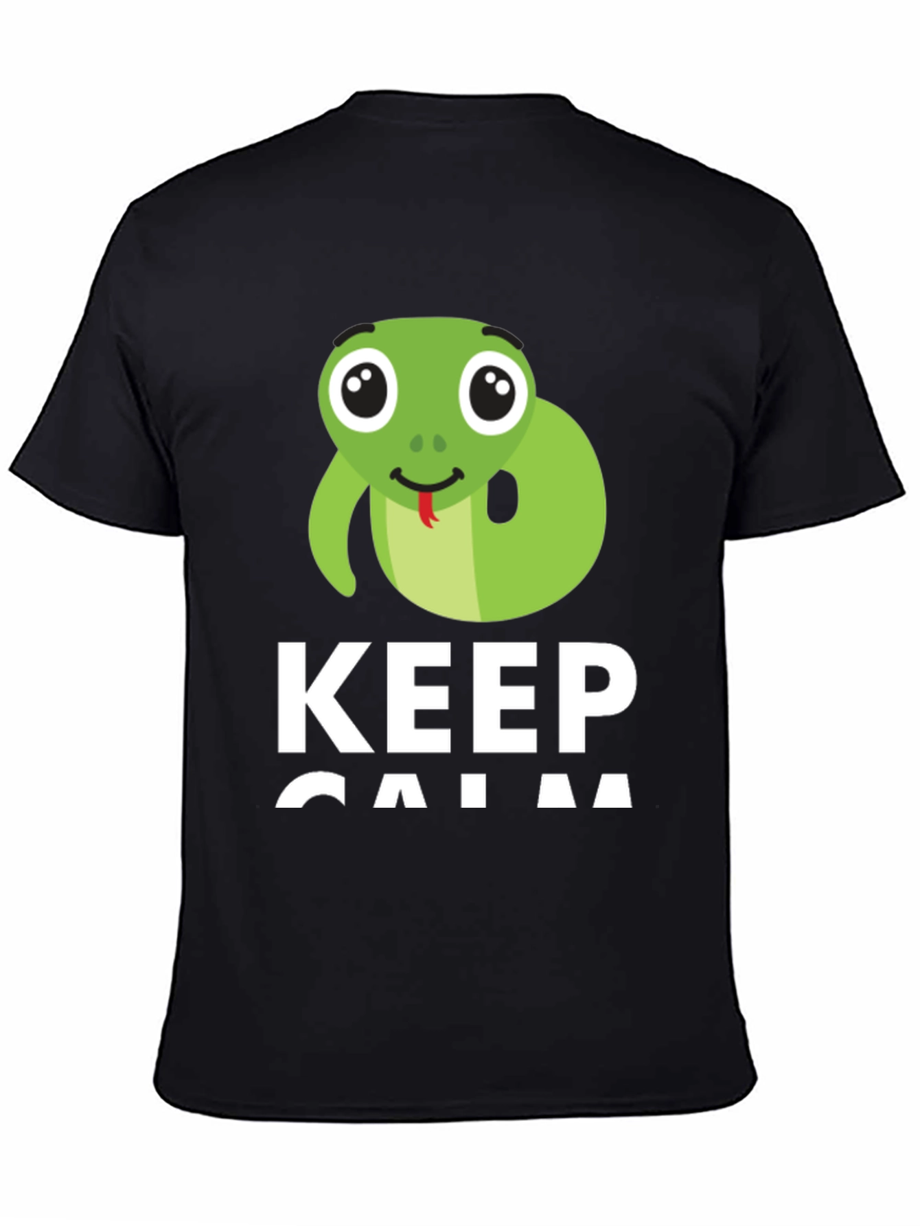 Black Keep Calm Snake T-Shirt view 4