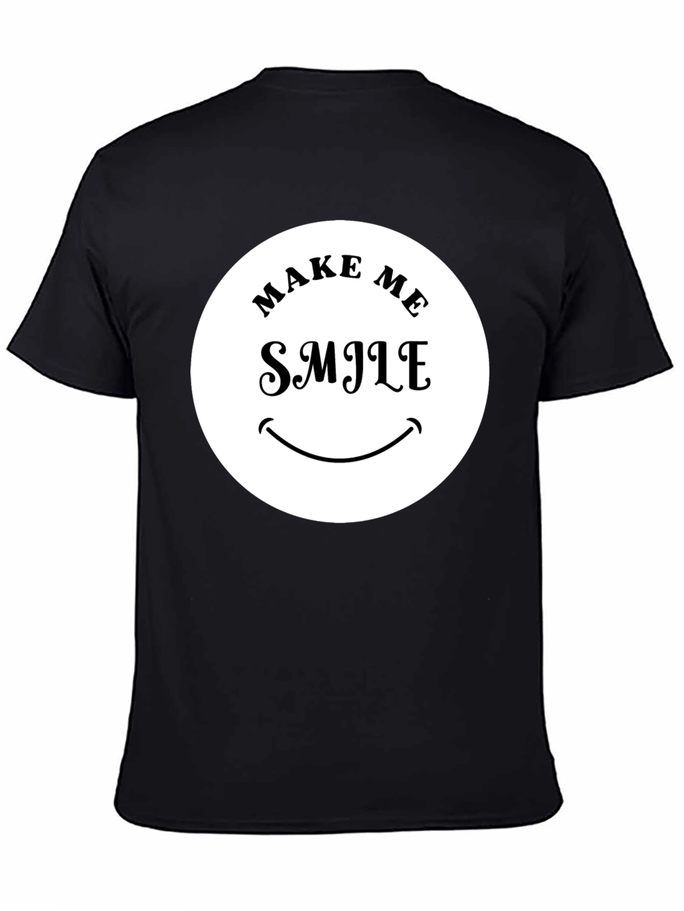 Black Make Me Smile Graphic T-Shirt - Black view 4
