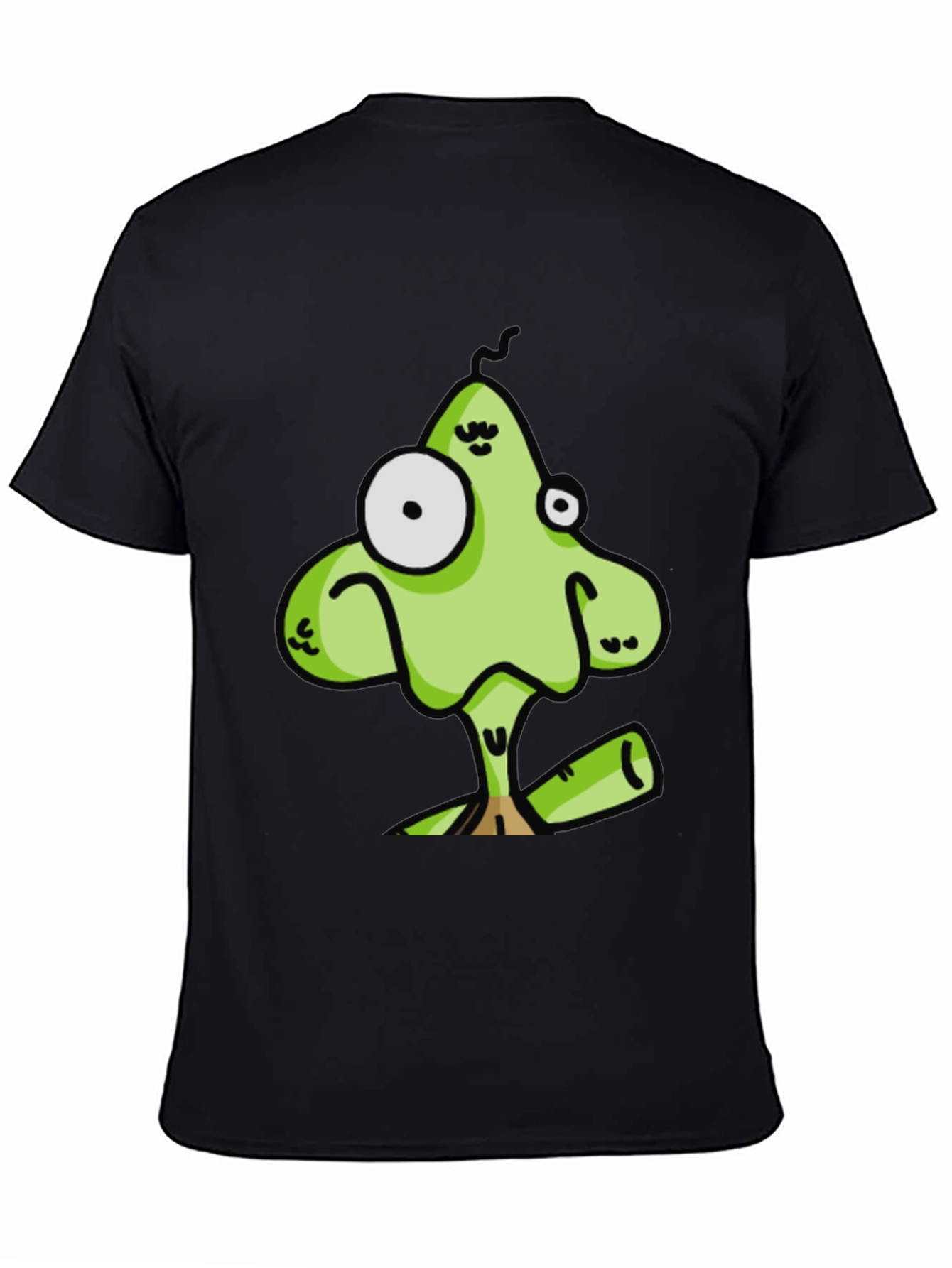 Black Cartoon Character Black T-Shirt view 4