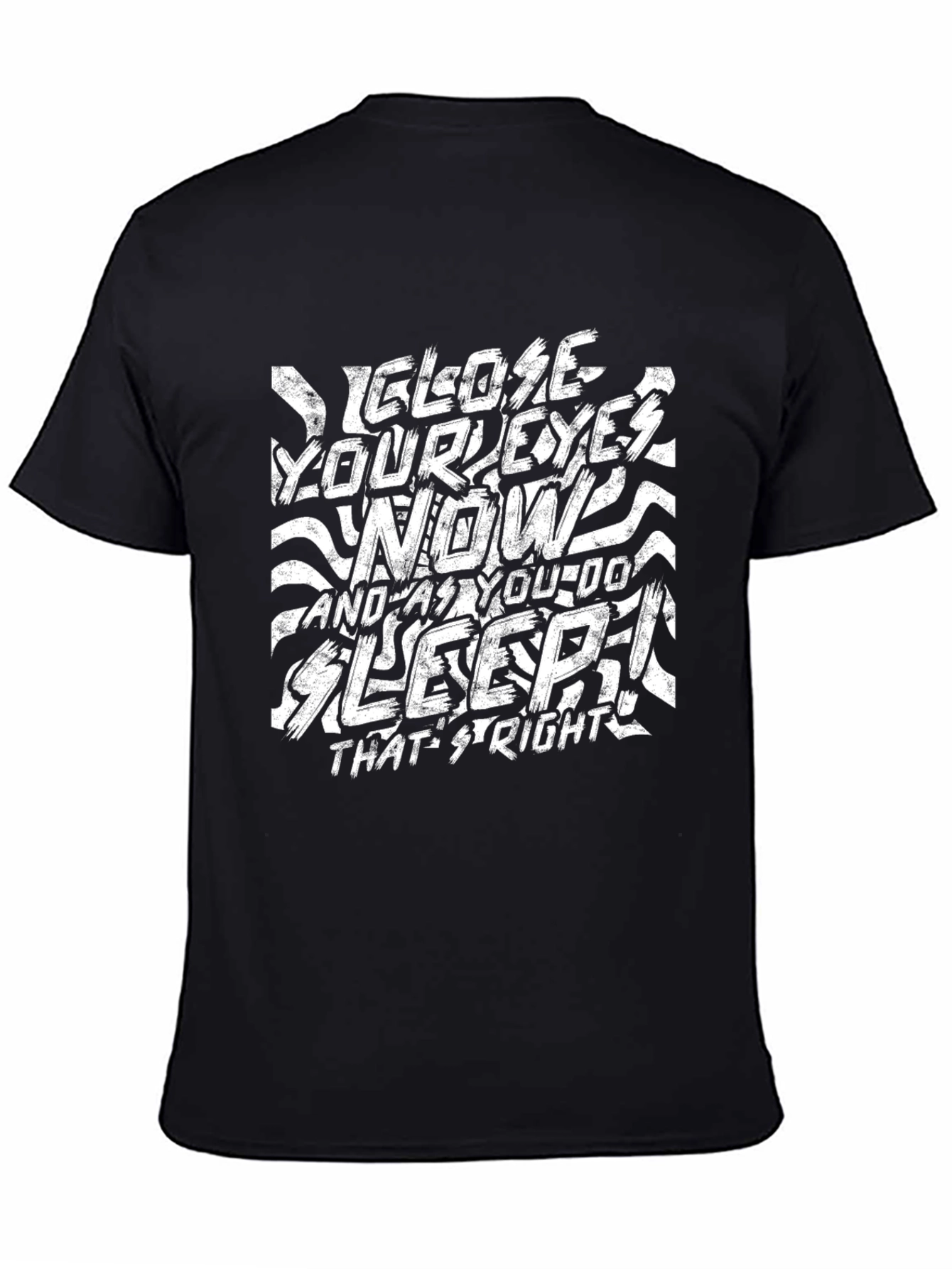Black Close Your Eyes Now Graphic T-Shirt - Black view 4