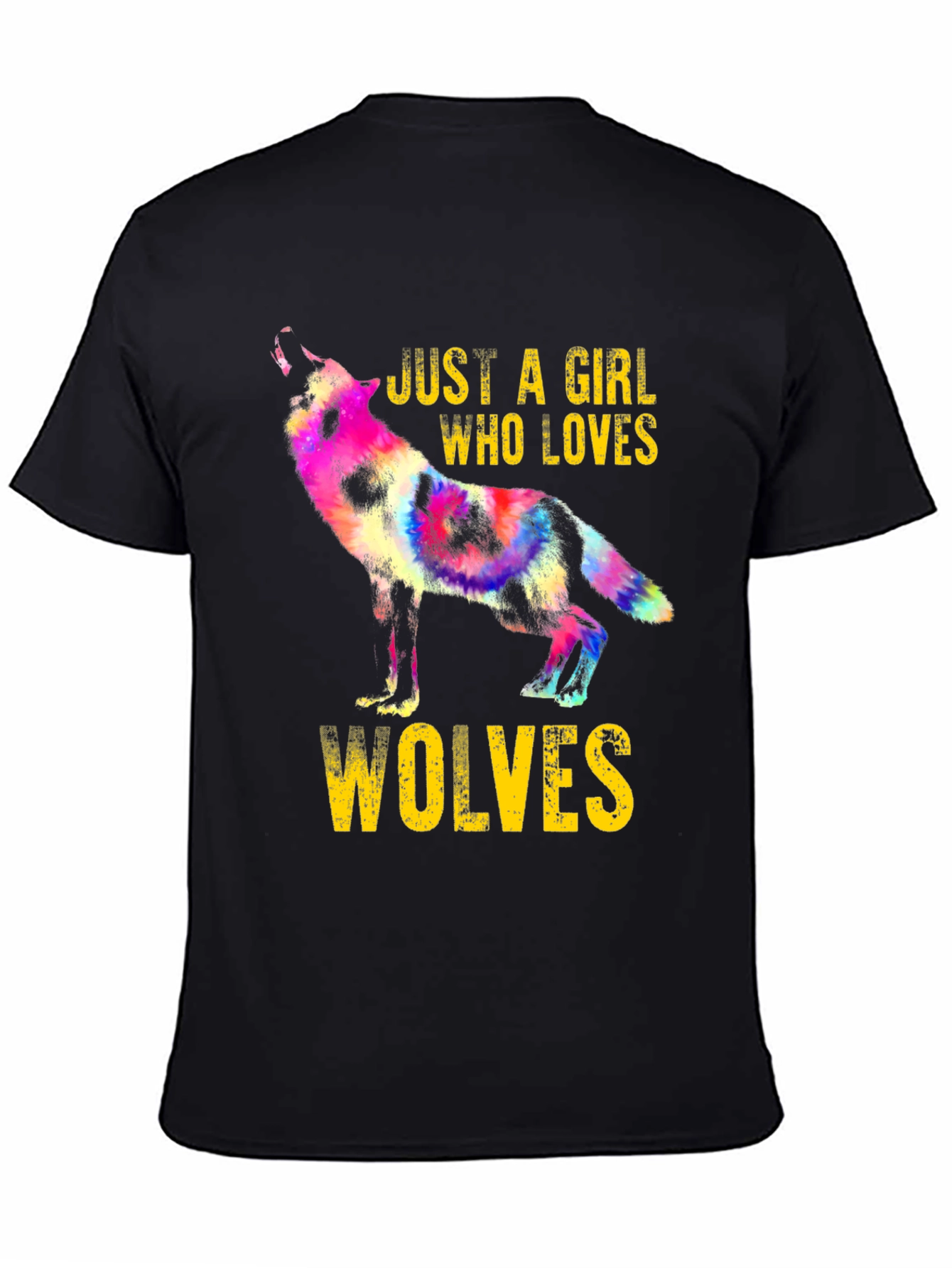 Black Girl Who Loves Wolves Graphic Tee view 4