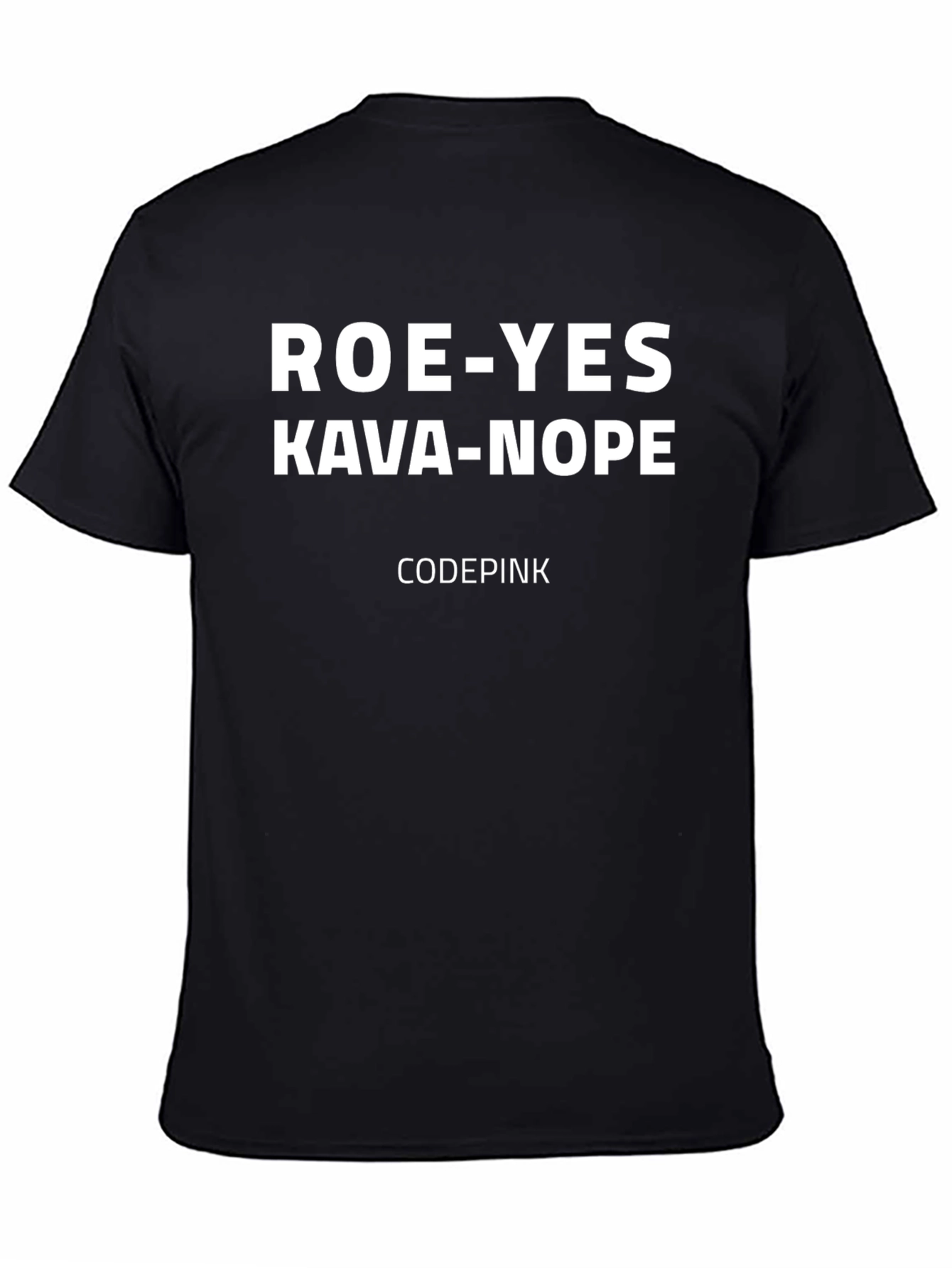 Black Roe-Yes Kava-Nope Protest T-Shirt view 4