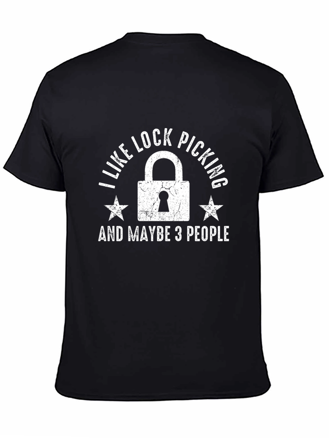 Black Lock Picking Enthusiast T-Shirt - Funny Hobby Tee view 4