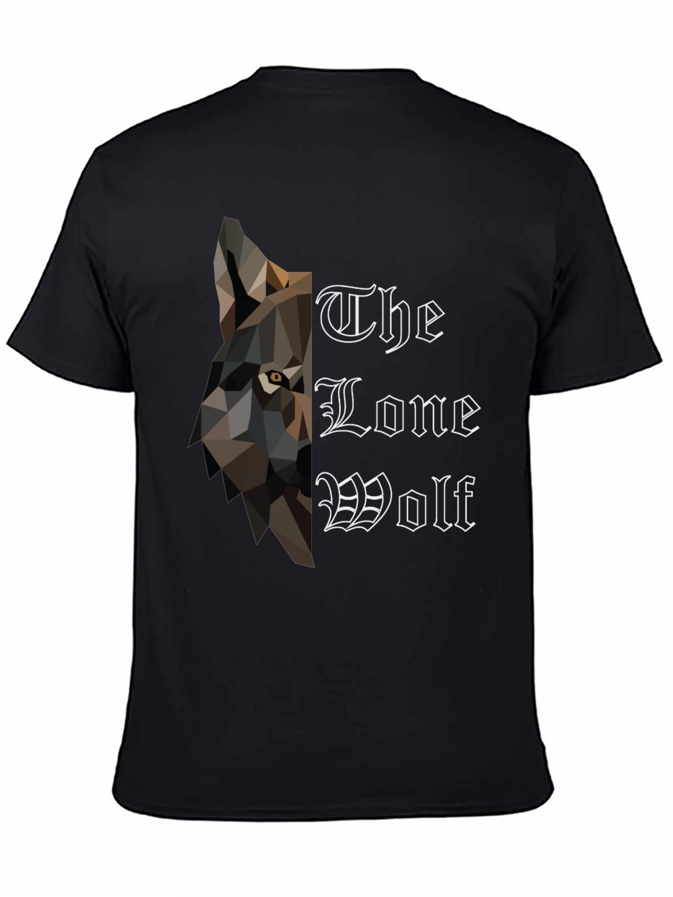 Black The Lone Wolf Graphic Print T-Shirt view 4