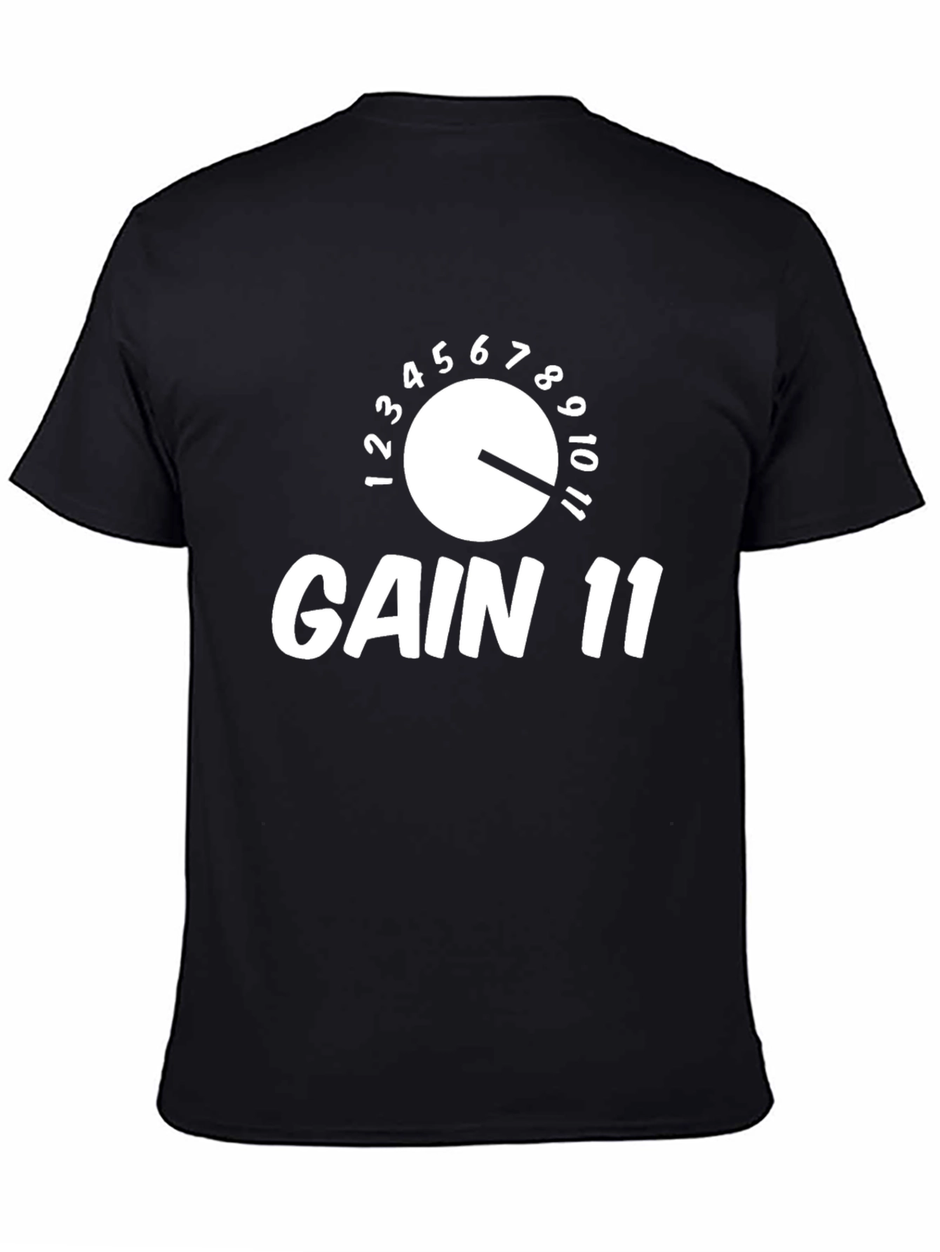 Black Gain 11 Funny Graphic T-Shirt view 4