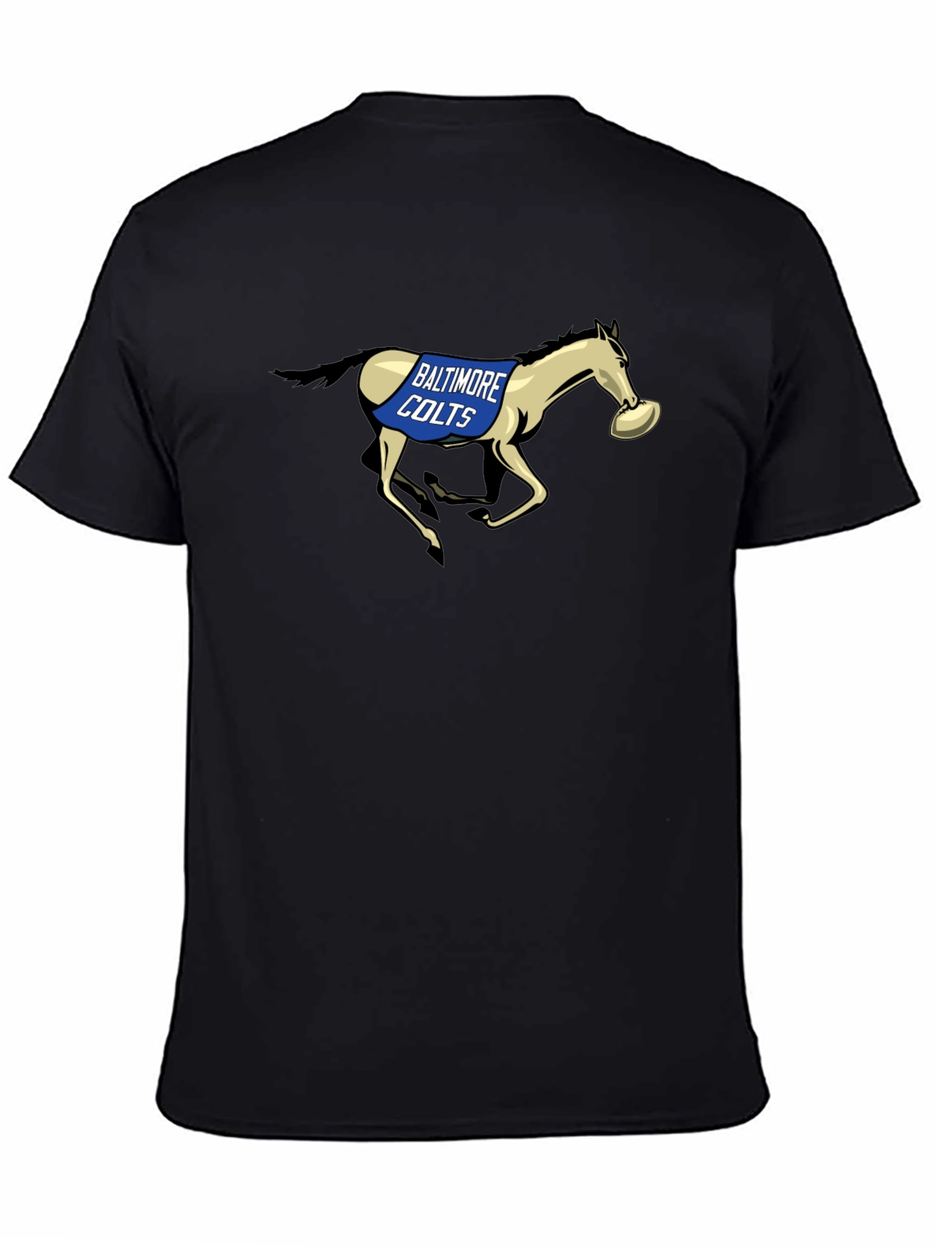 Black Baltimore Colts Football Vintage Style T-Shirt view 4