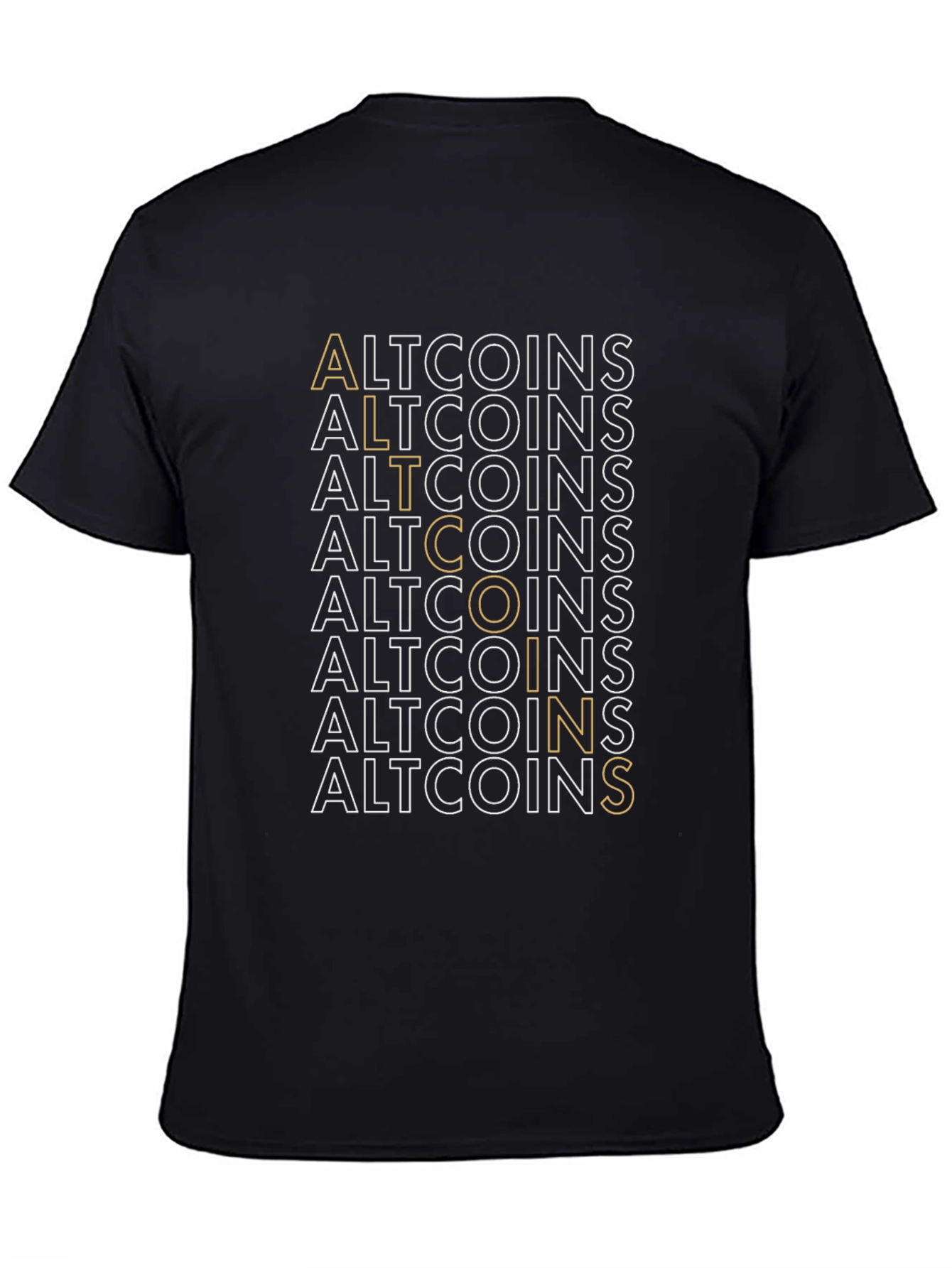 Black Altcoins Graphic Tee - Crypto Investor T-Shirt view 4