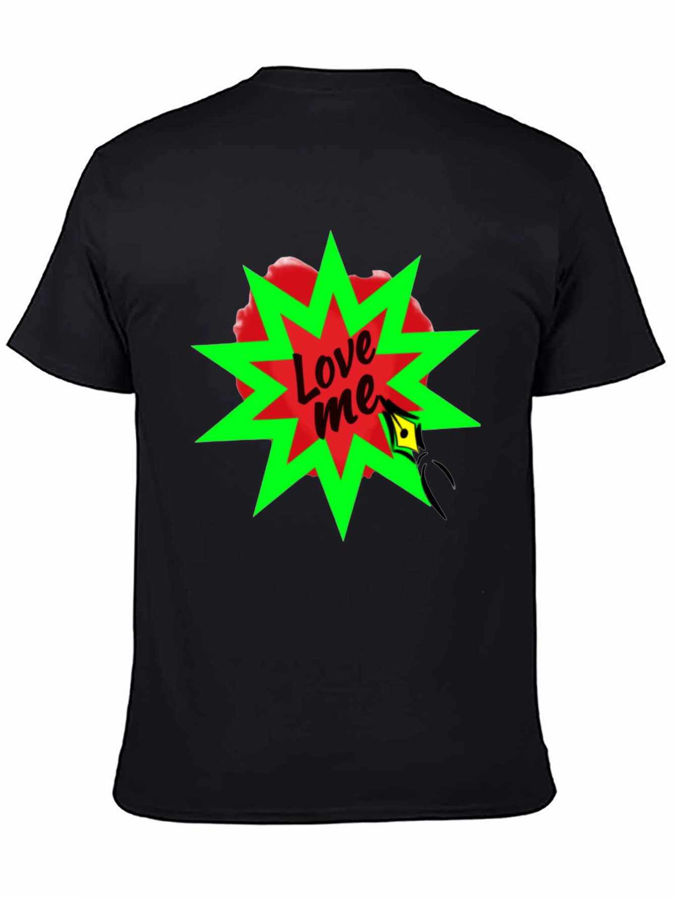 Black Love Me Graphic Tee - Bold Statement Shirt view 4