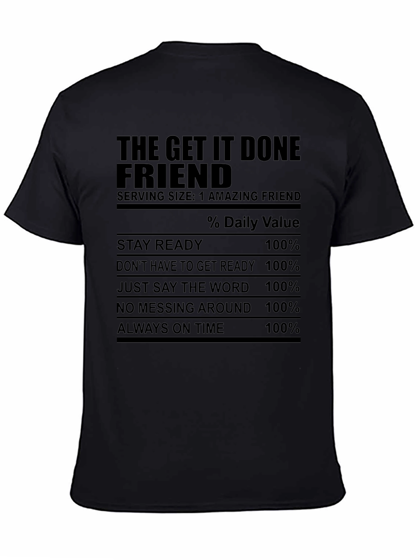 Black The Get It Done Friend T-Shirt view 4