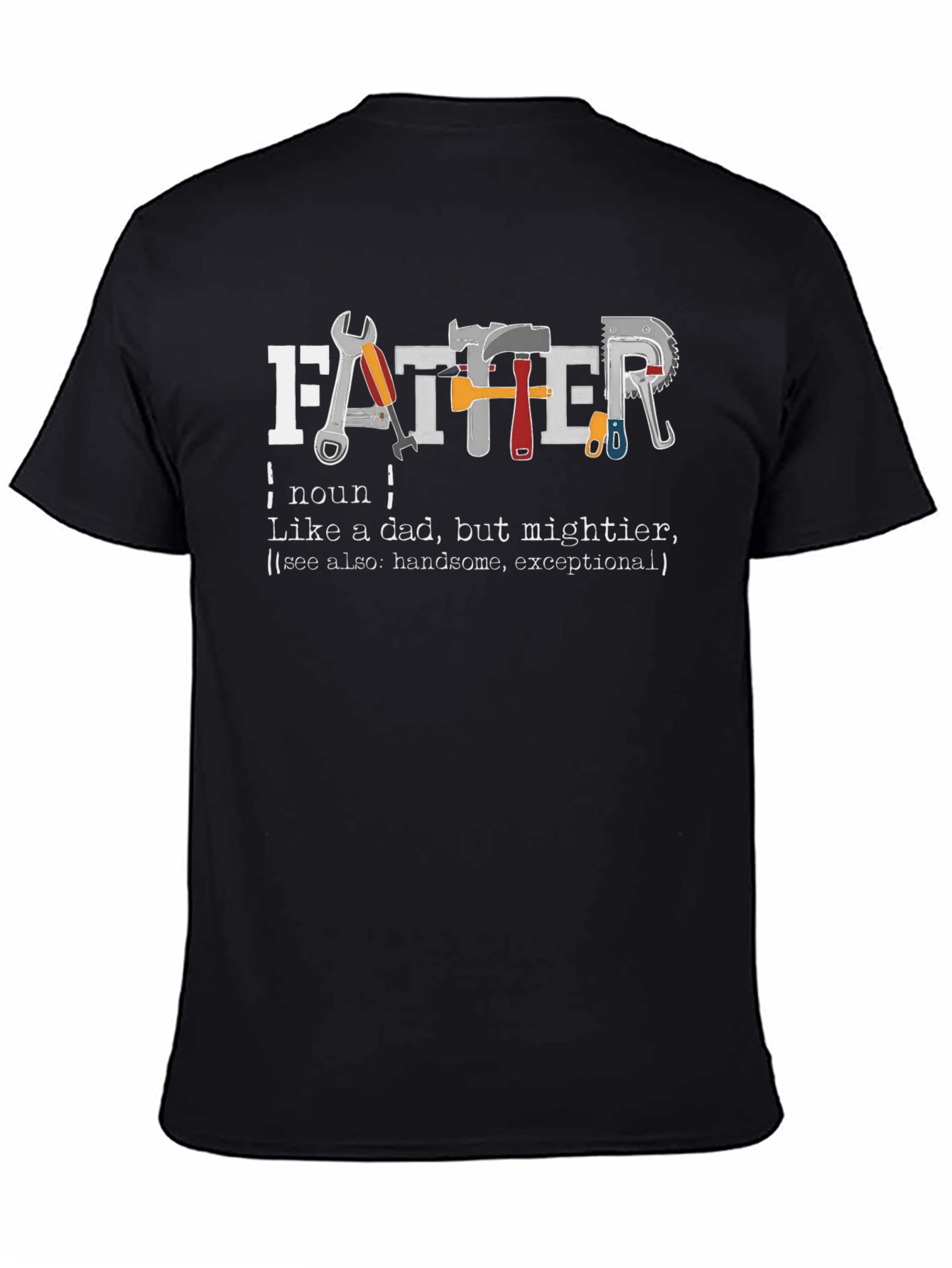 Black Father Definition Graphic T-Shirt view 4