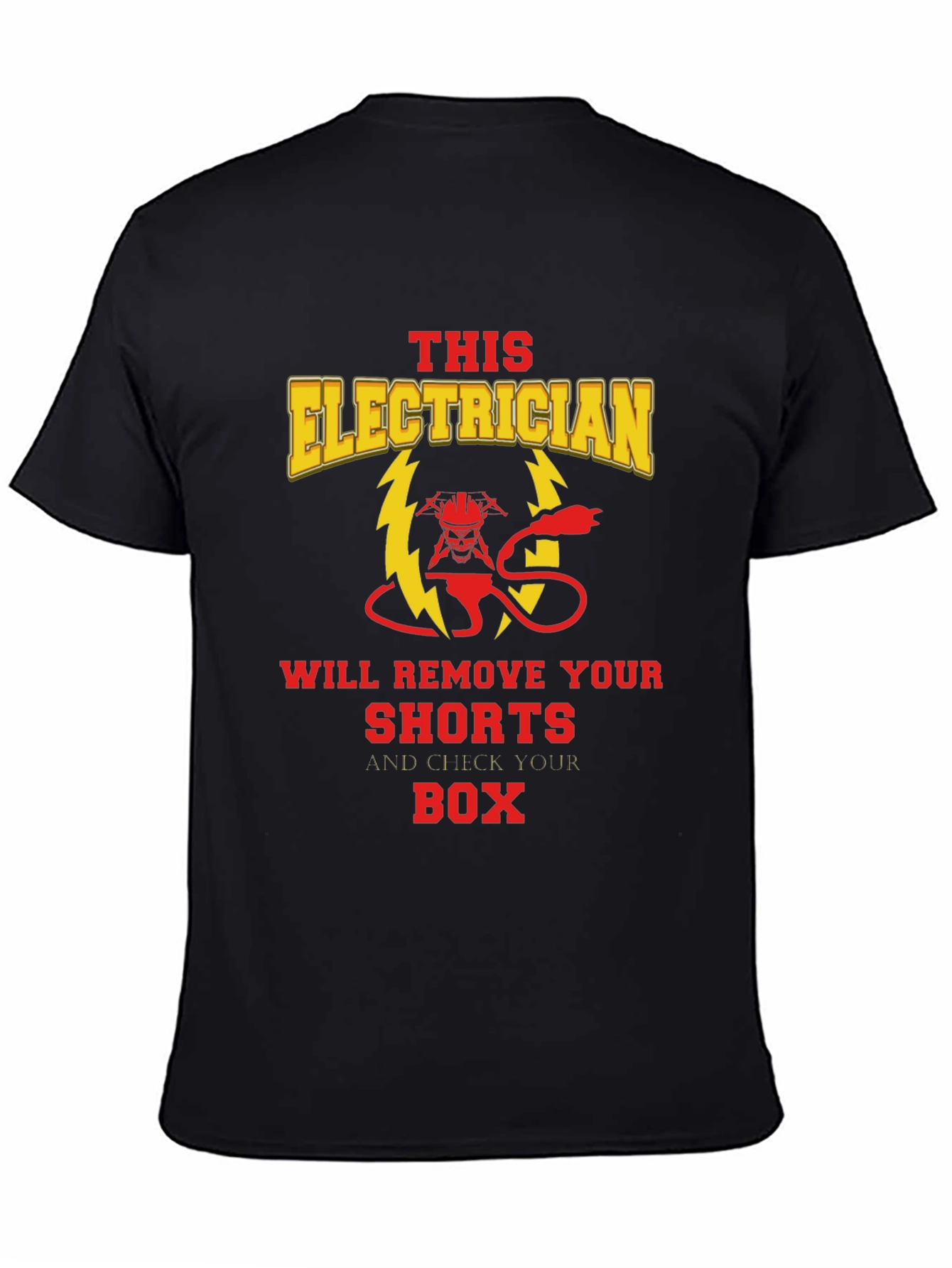 Black Electrician Humor Graphic T-Shirt view 4