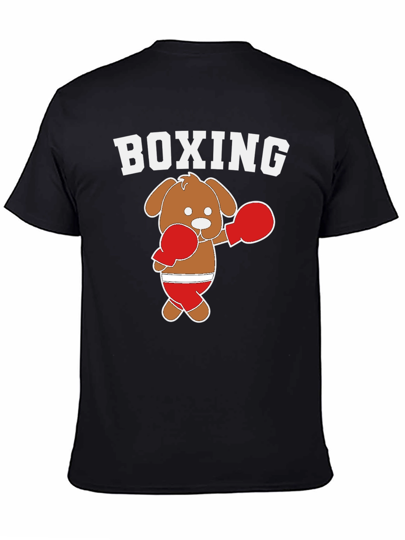 Black Boxing Dog Graphic Tee view 4