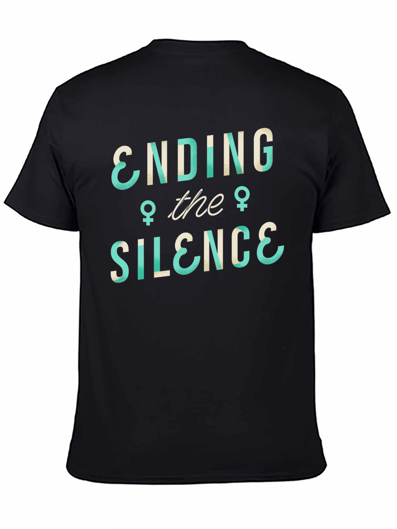 Black Ending the Silence Graphic Tee - Black Cotton view 4